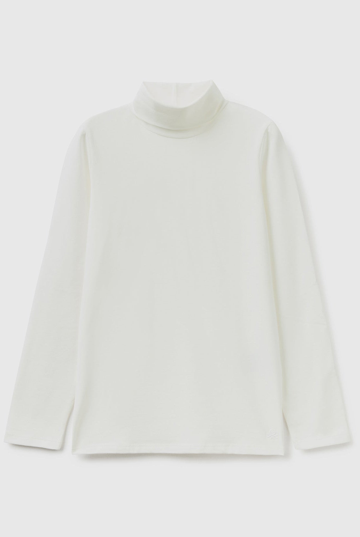 يونايتد كولورز اوف بينيتون تيشيرت مطاطي بياقة عالية سادة كم طويل أطفالي