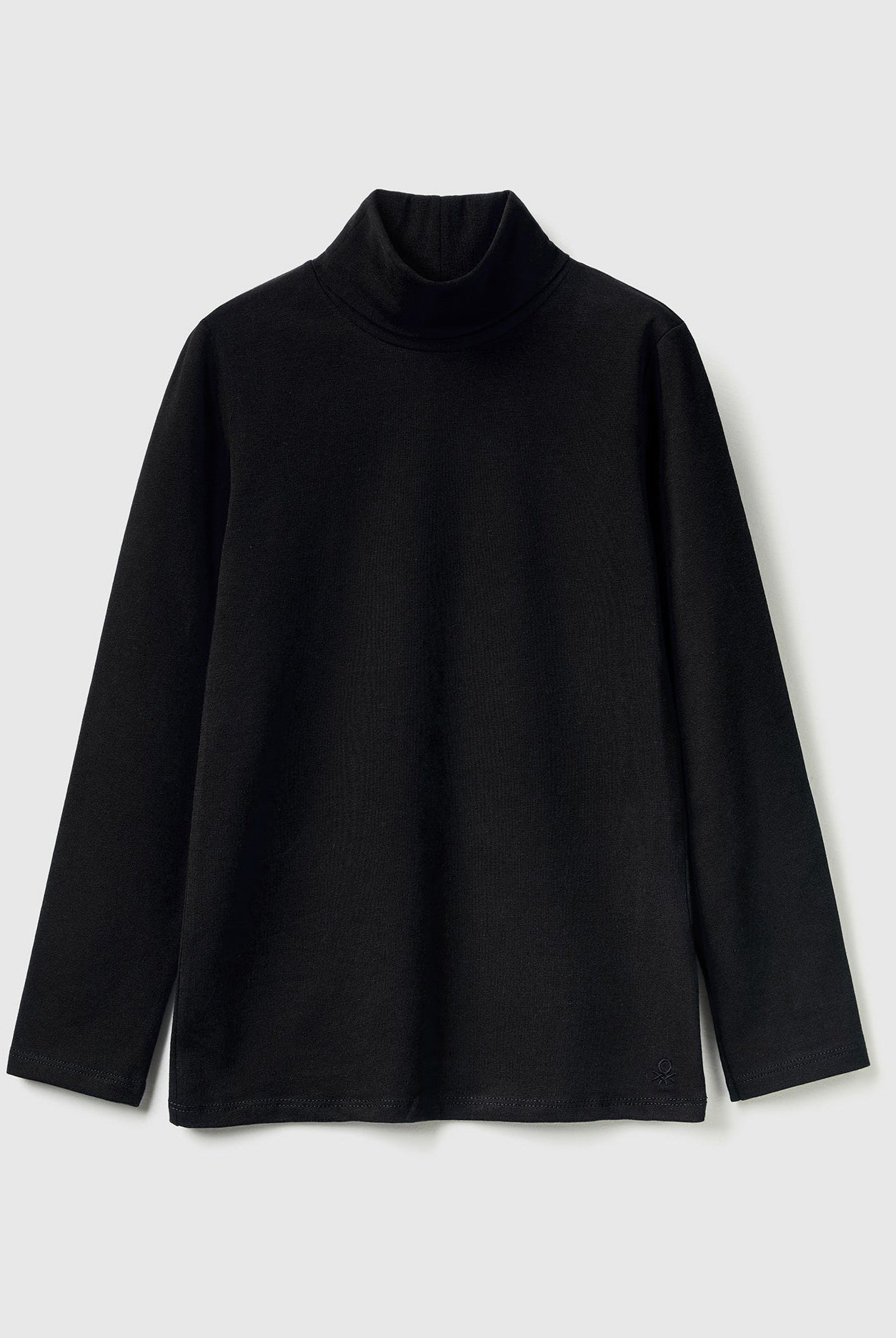 يونايتد كولورز اوف بينيتون تيشيرت مطاطي بياقة عالية سادة كم طويل أطفالي