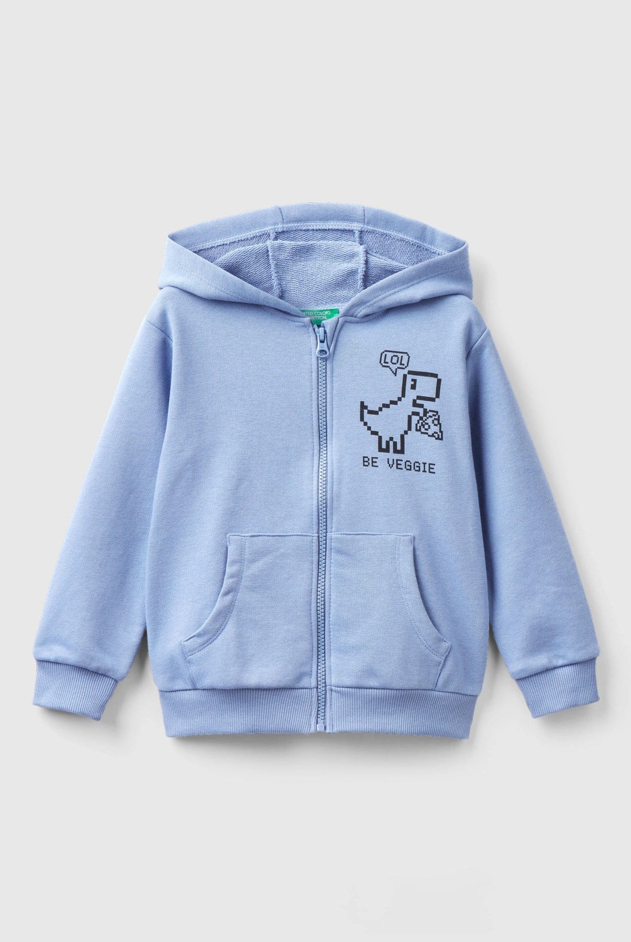 يونايتد كولورز اوف بينيتون هودي اطفالي بقصة عادية وسحاب