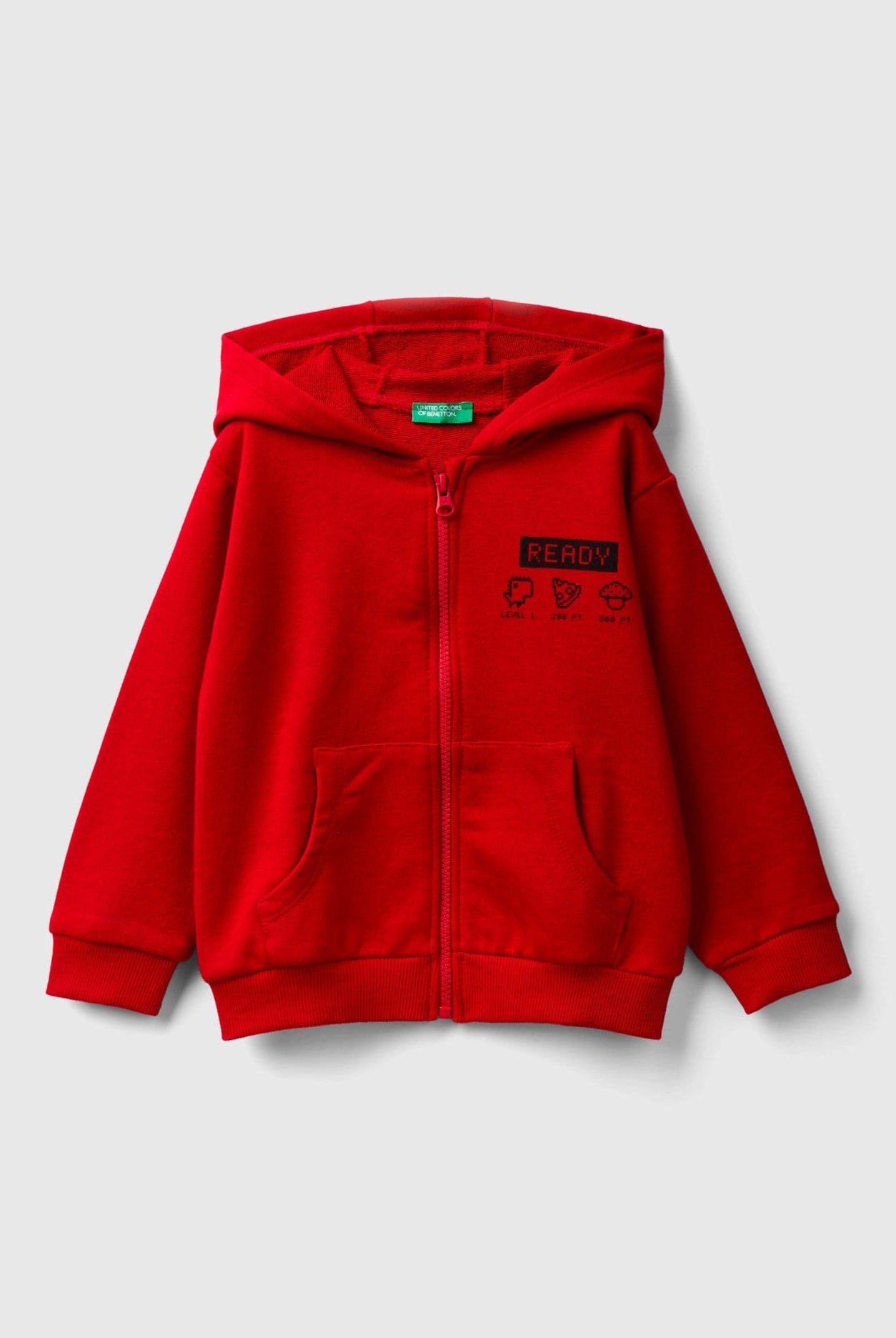 يونايتد كولورز اوف بينيتون هودي اطفالي بقصة عادية وسحاب