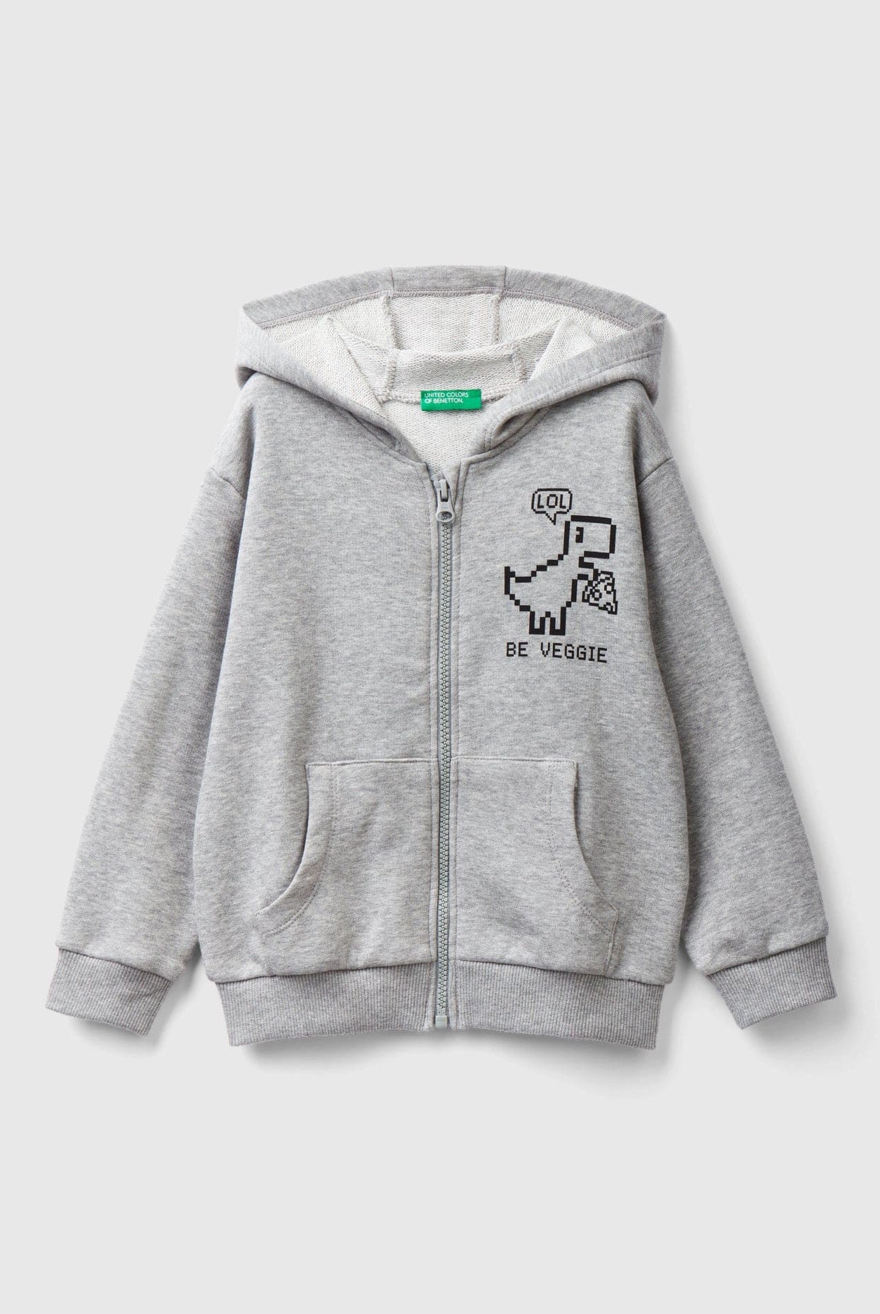 يونايتد كولورز اوف بينيتون هودي اطفالي بقصة عادية وسحاب