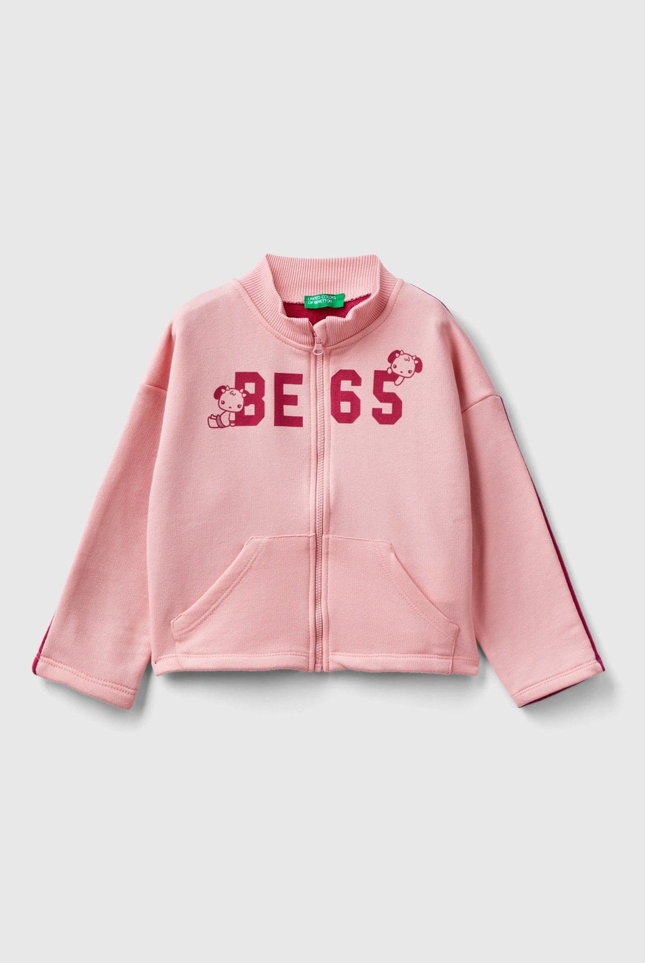 يونايتد كولورز اوف بينيتون سويت شيرت بسحاب وطباعة بناتي