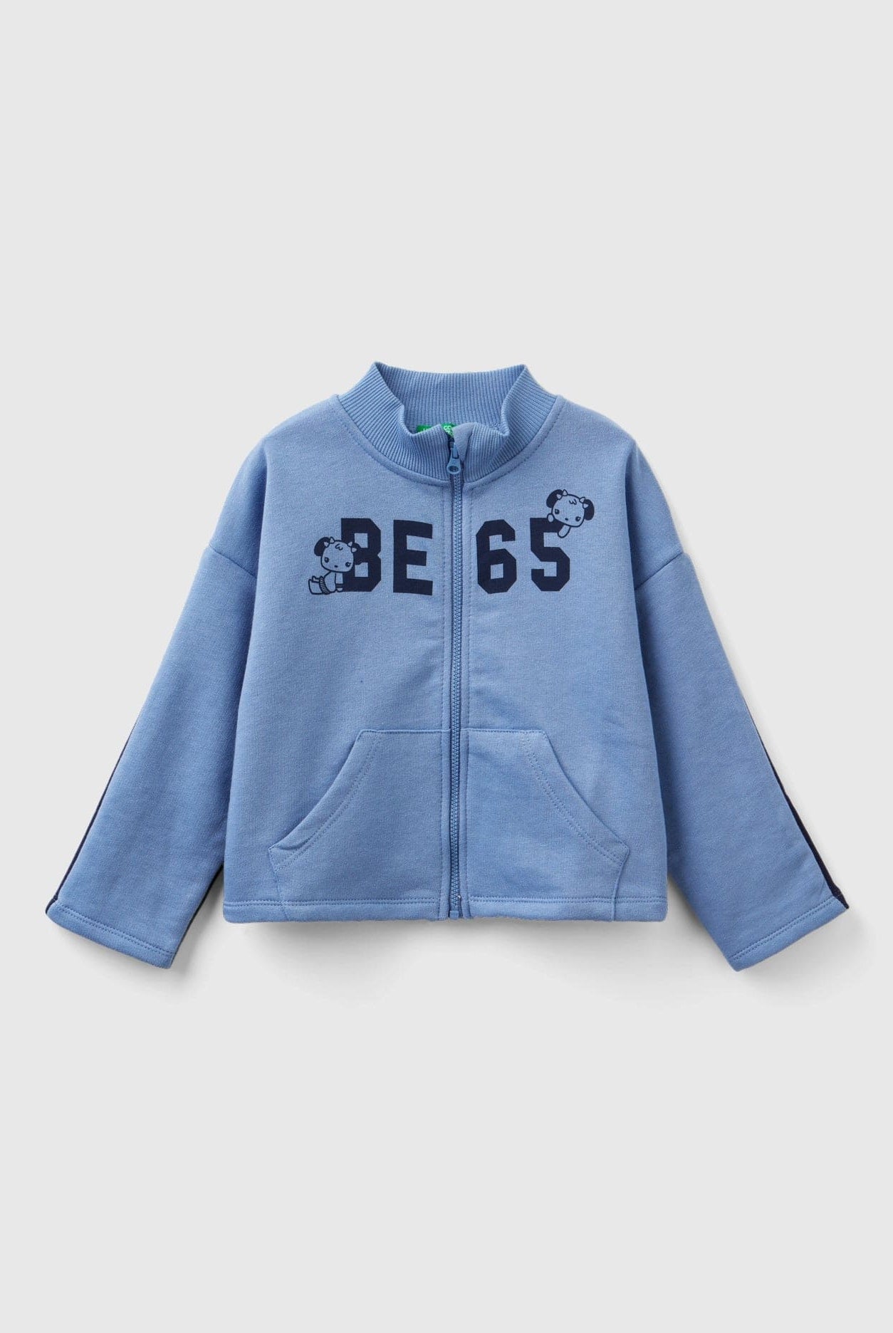 يونايتد كولورز اوف بينيتون سويت شيرت بسحاب وطباعة بناتي