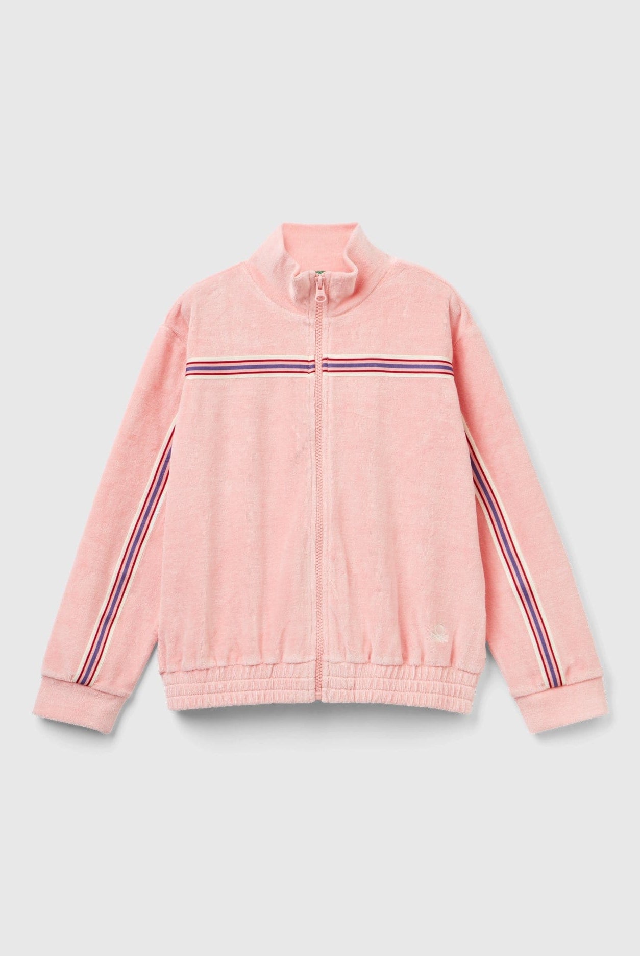 يونايتد كولورز اوف بينيتون بلوفر شينيل بياقة عالية وسحاب أطفالي