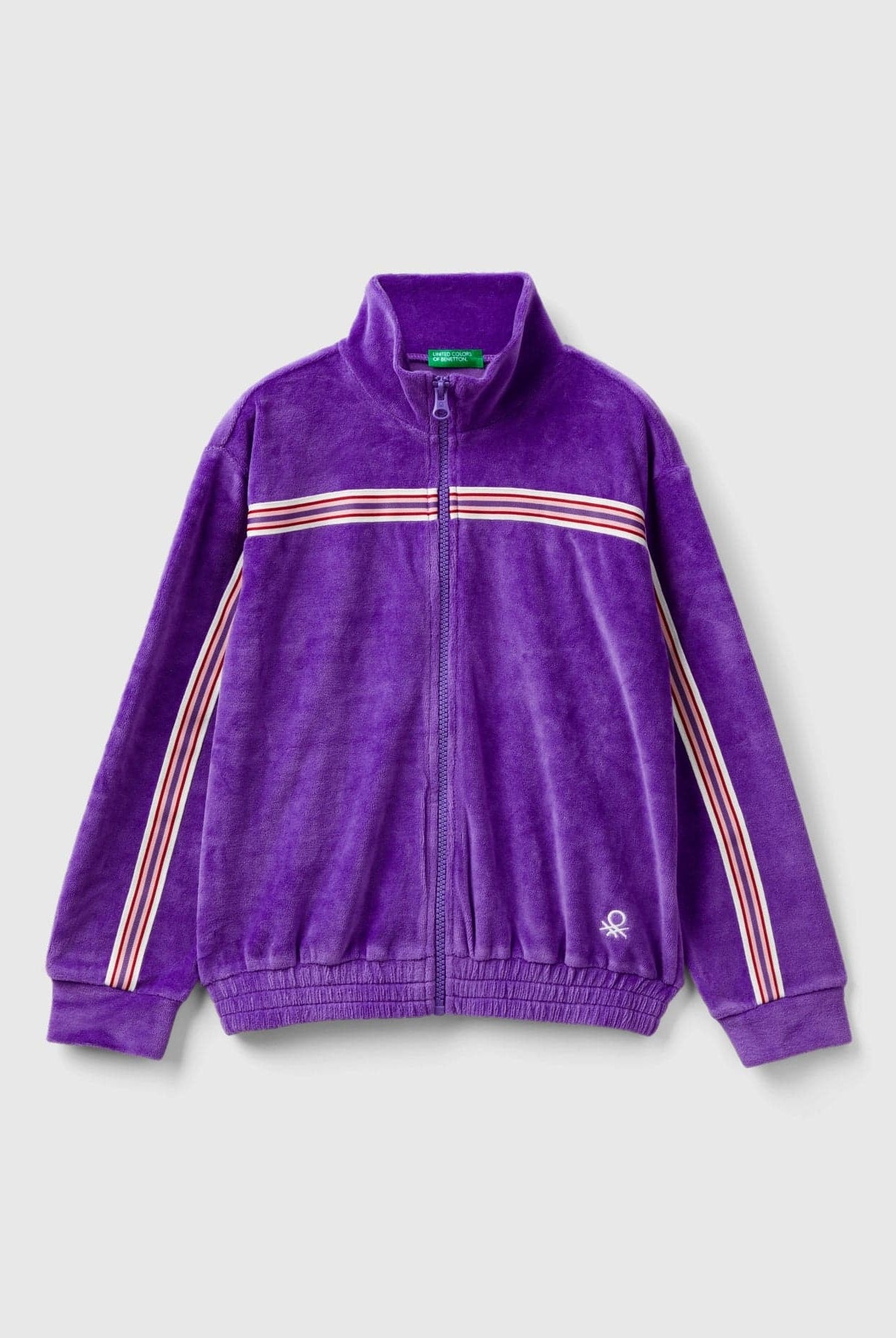 يونايتد كولورز اوف بينيتون بلوفر شينيل بياقة عالية وسحاب أطفالي