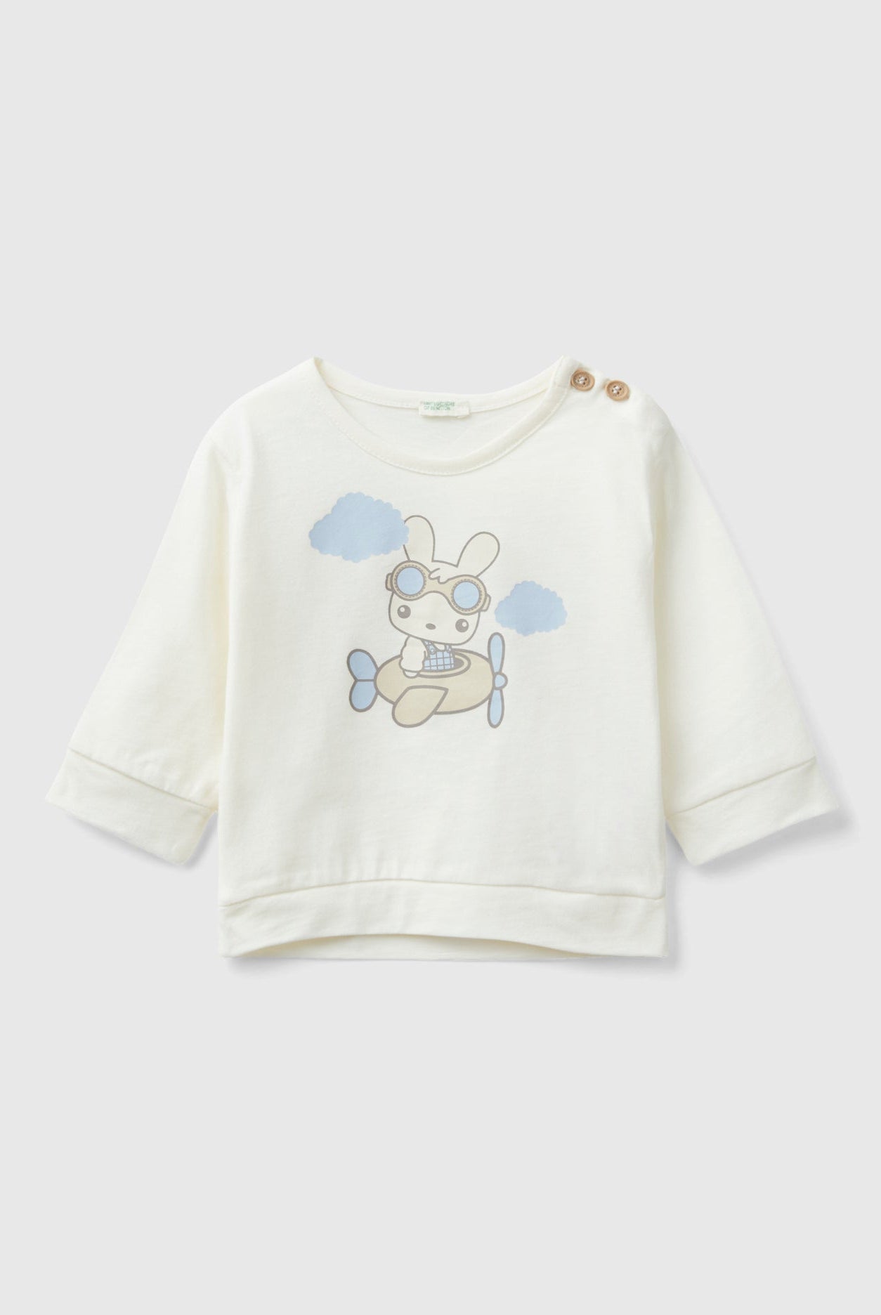 يونايتد كولورز اوف بينيتون تي شيرت بطبعة حيوانات رضع