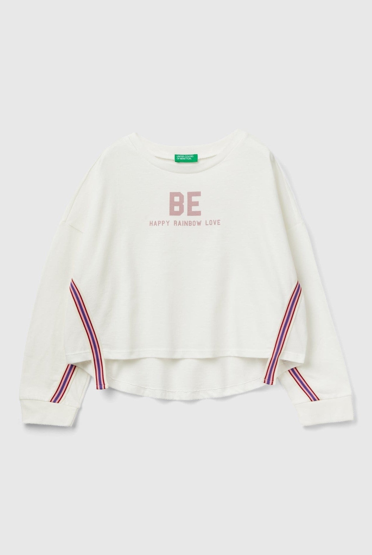 يونايتد كولورز اوف بينيتون تيشيرت دافئ بطباعة "BE" بناتي