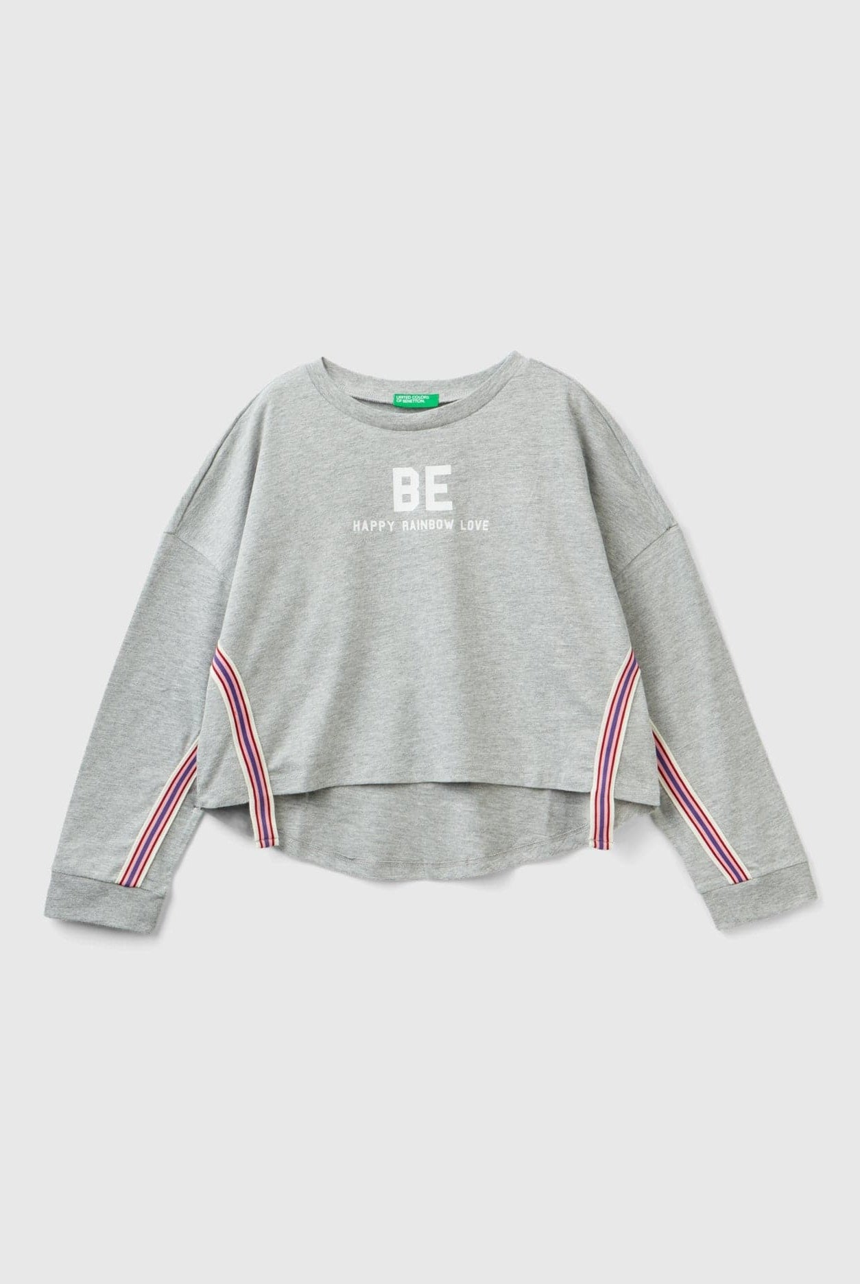 يونايتد كولورز اوف بينيتون تيشيرت دافئ بطباعة "BE" بناتي