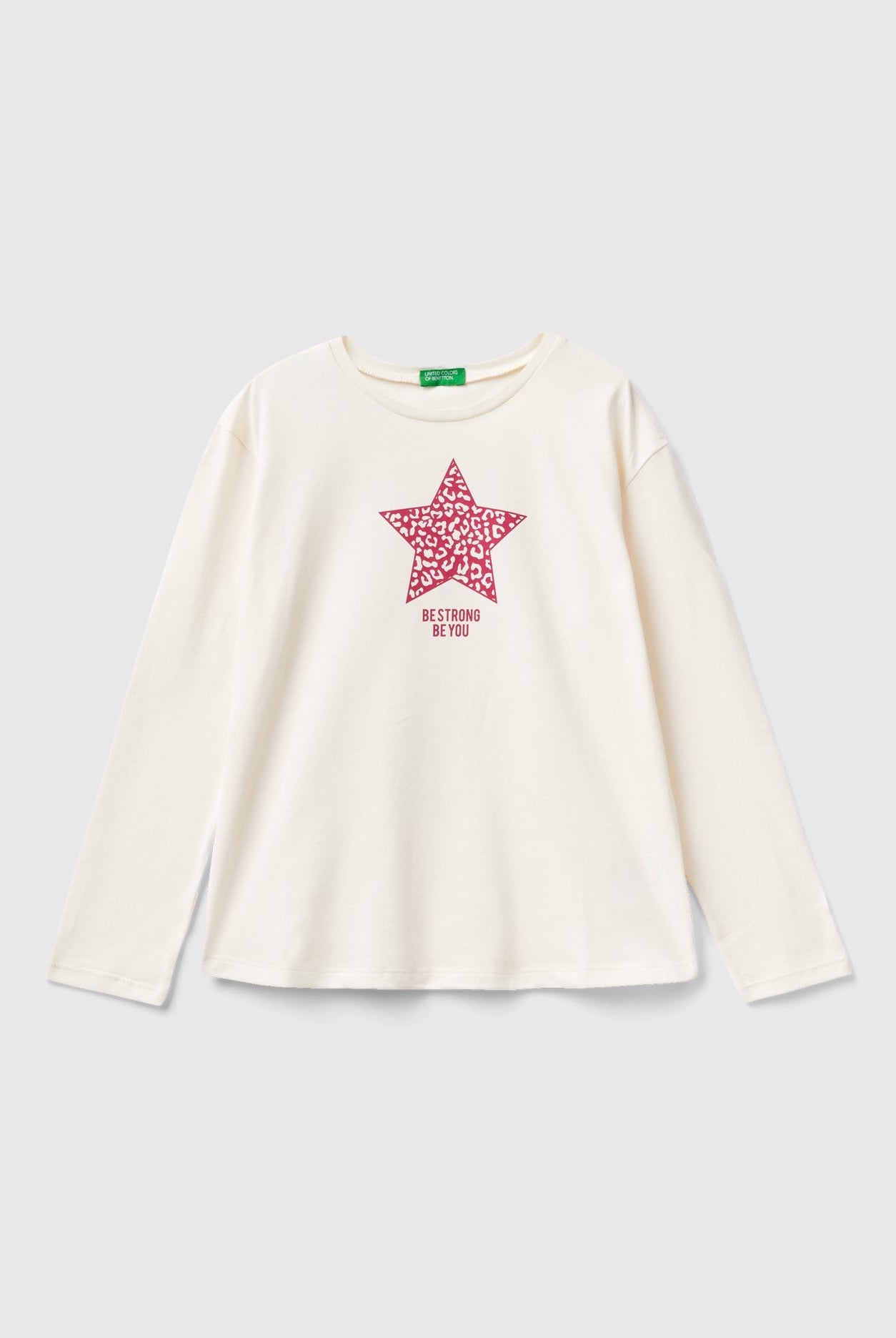 يونايتد كولورز اوف بينيتون تي شيرت قطن بطبعة نجمة كم طويل أطفالي