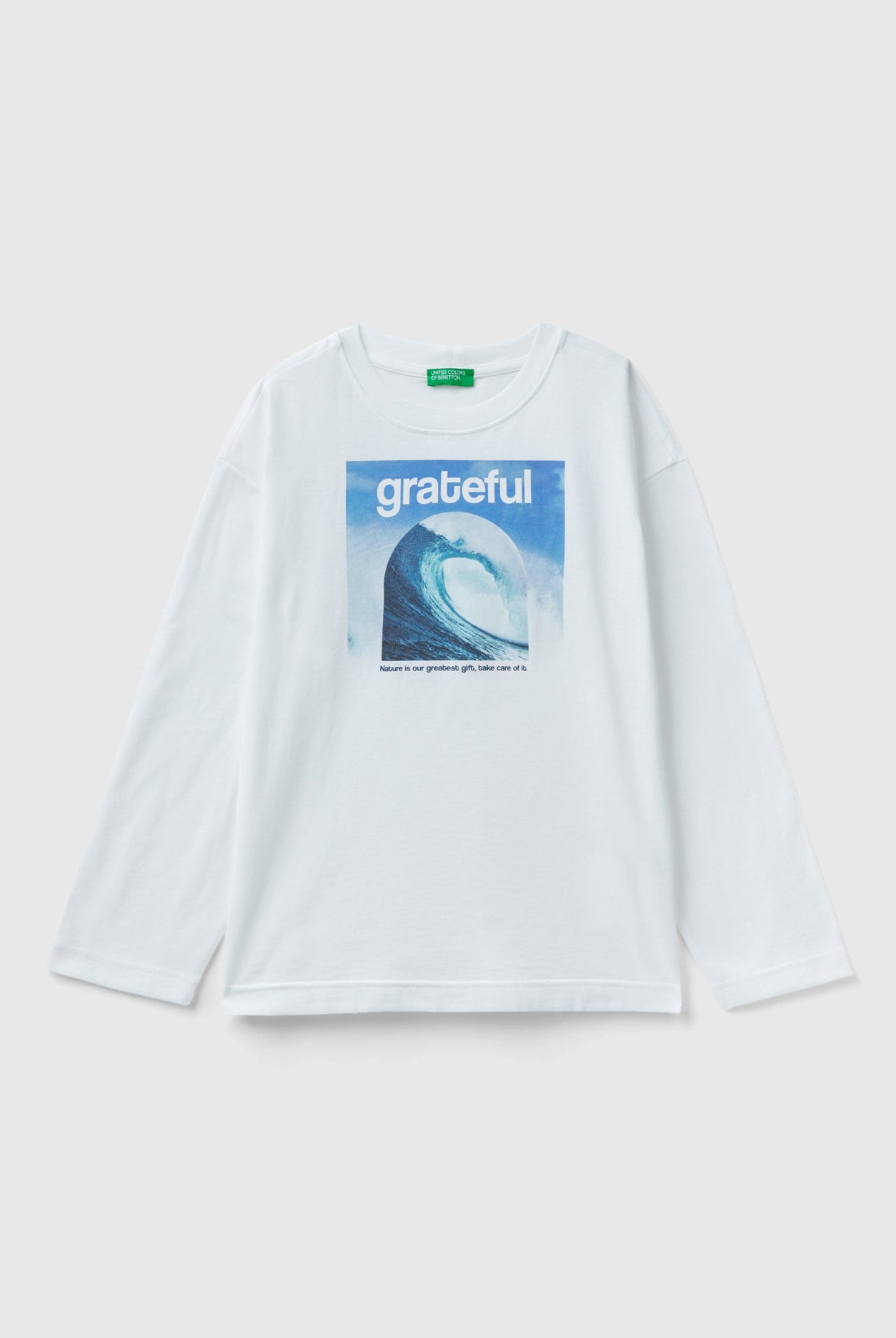 يونايتد كولورز اوف بينيتون تي شيرت اطفالي بطبعة المحيط