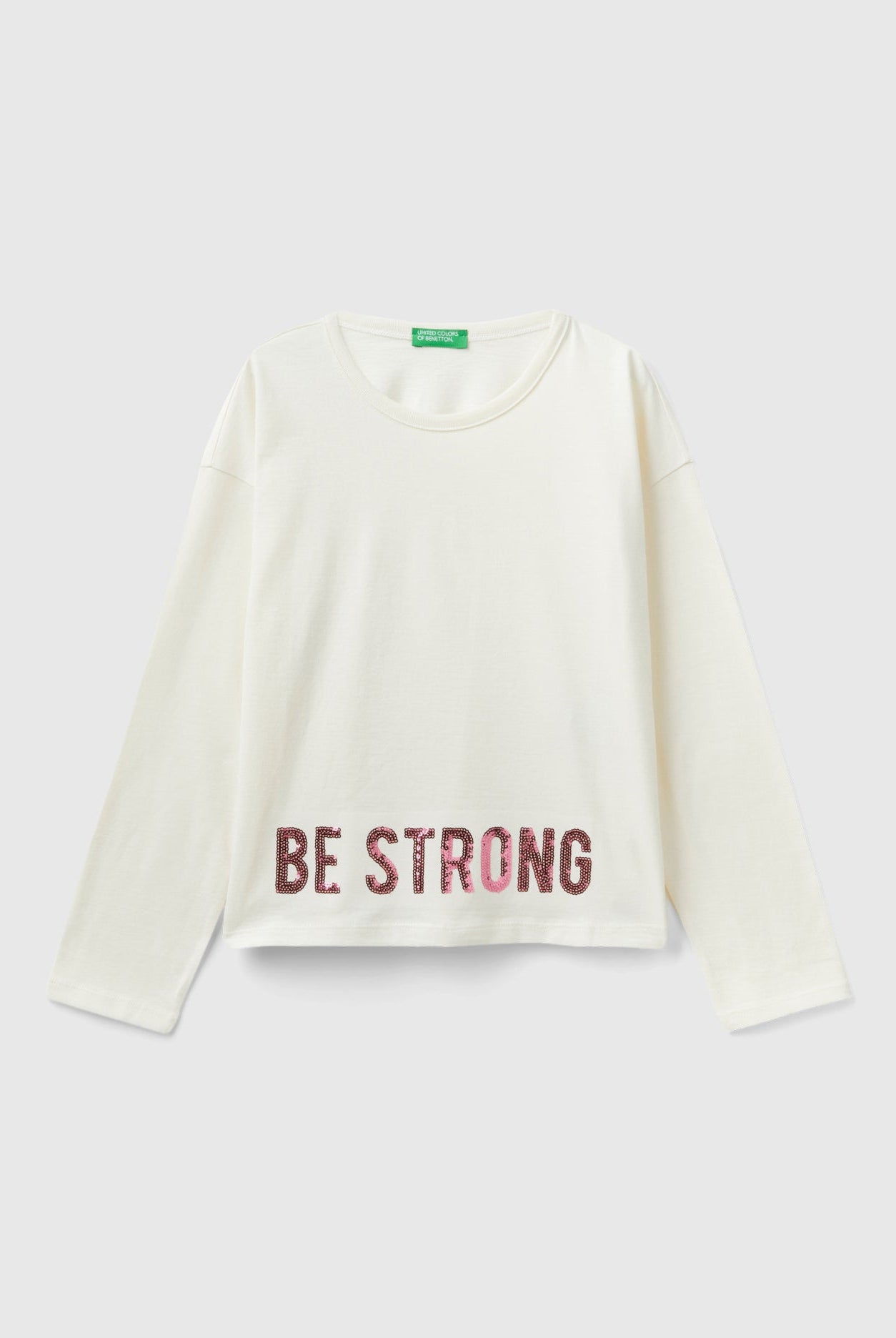 يونايتد كولورز اوف بينيتون تيشيرت بطبعة وترتر كم طويل أطفالي