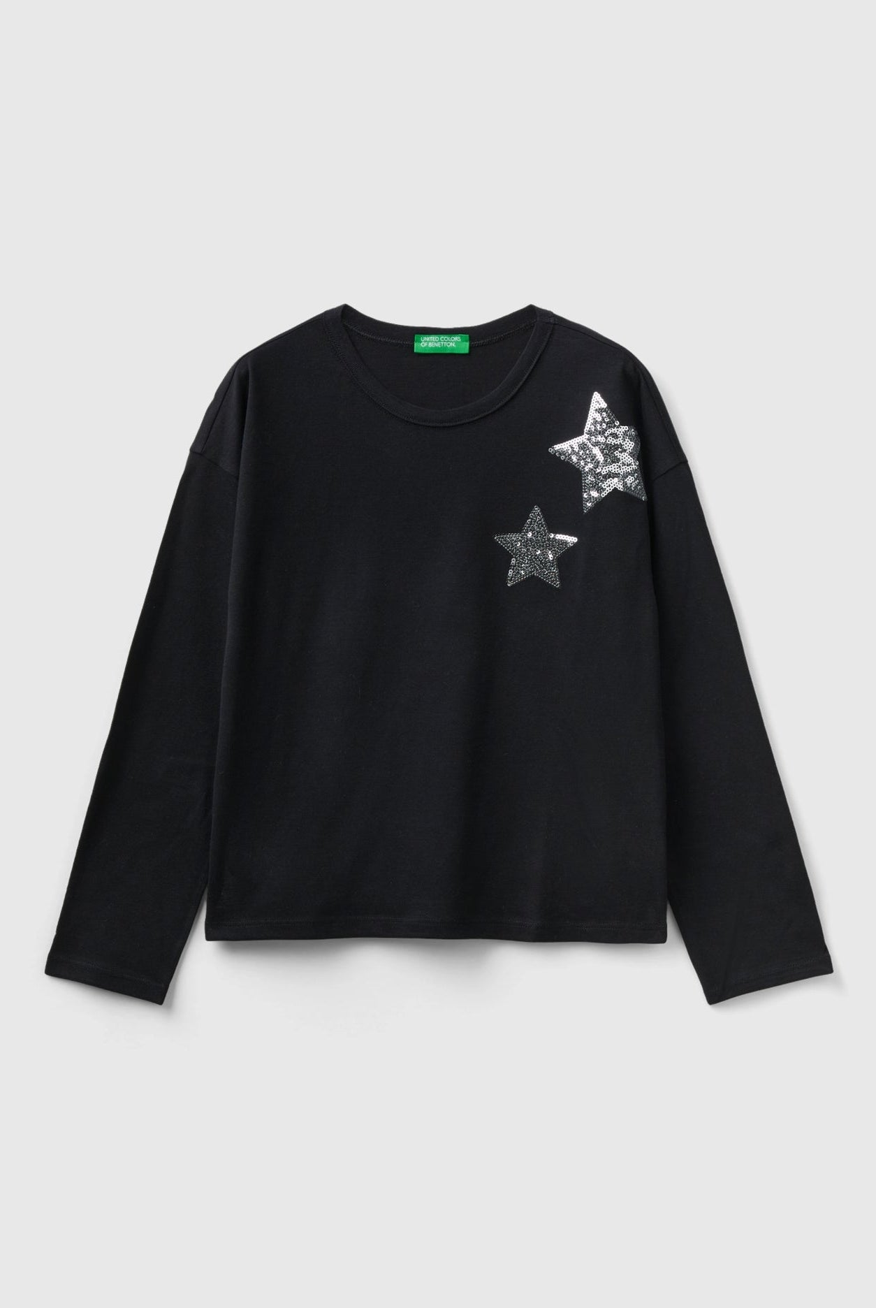 يونايتد كولورز اوف بينيتون تيشيرت بطبعة وترتر كم طويل أطفالي