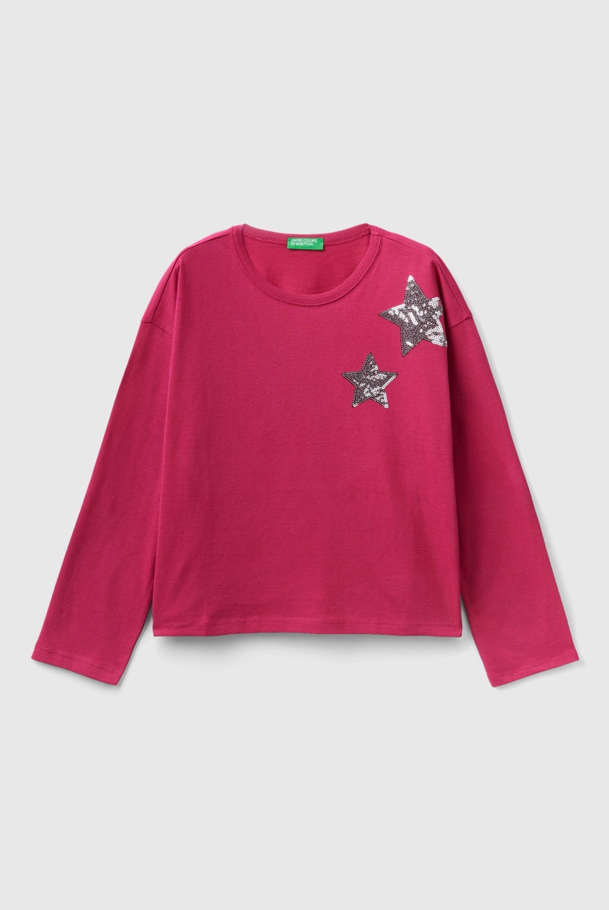 يونايتد كولورز اوف بينيتون تيشيرت بطبعة وترتر كم طويل أطفالي