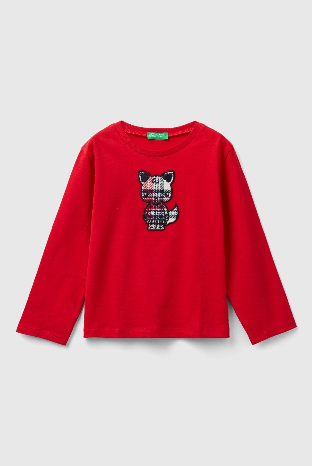 يونايتد كولورز اوف بينيتون تيشيرت بناتي بطبعة قطة