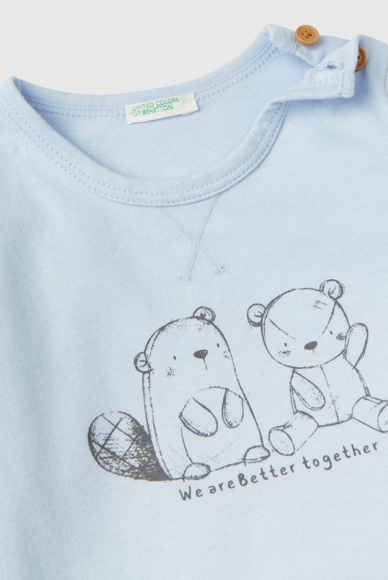 يونايتد كولورز اوف بينيتون طقم بنطلون وتيشيرت رضع أطفال