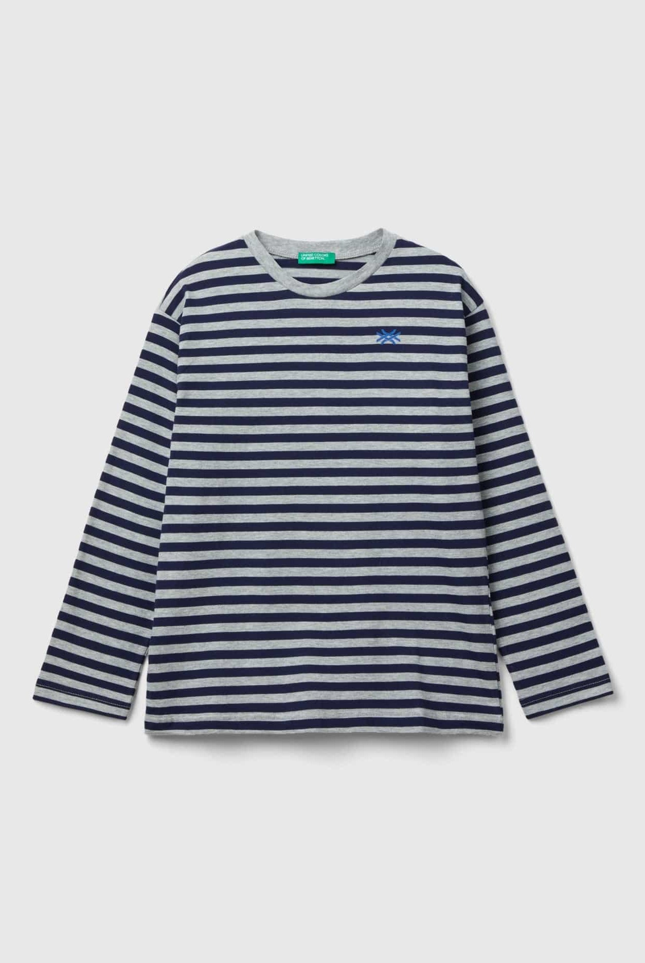 يونايتد كولورز اوف بينيتون تيشيرت مخطط بالعرض بنسبة 100% قطن أطفالي