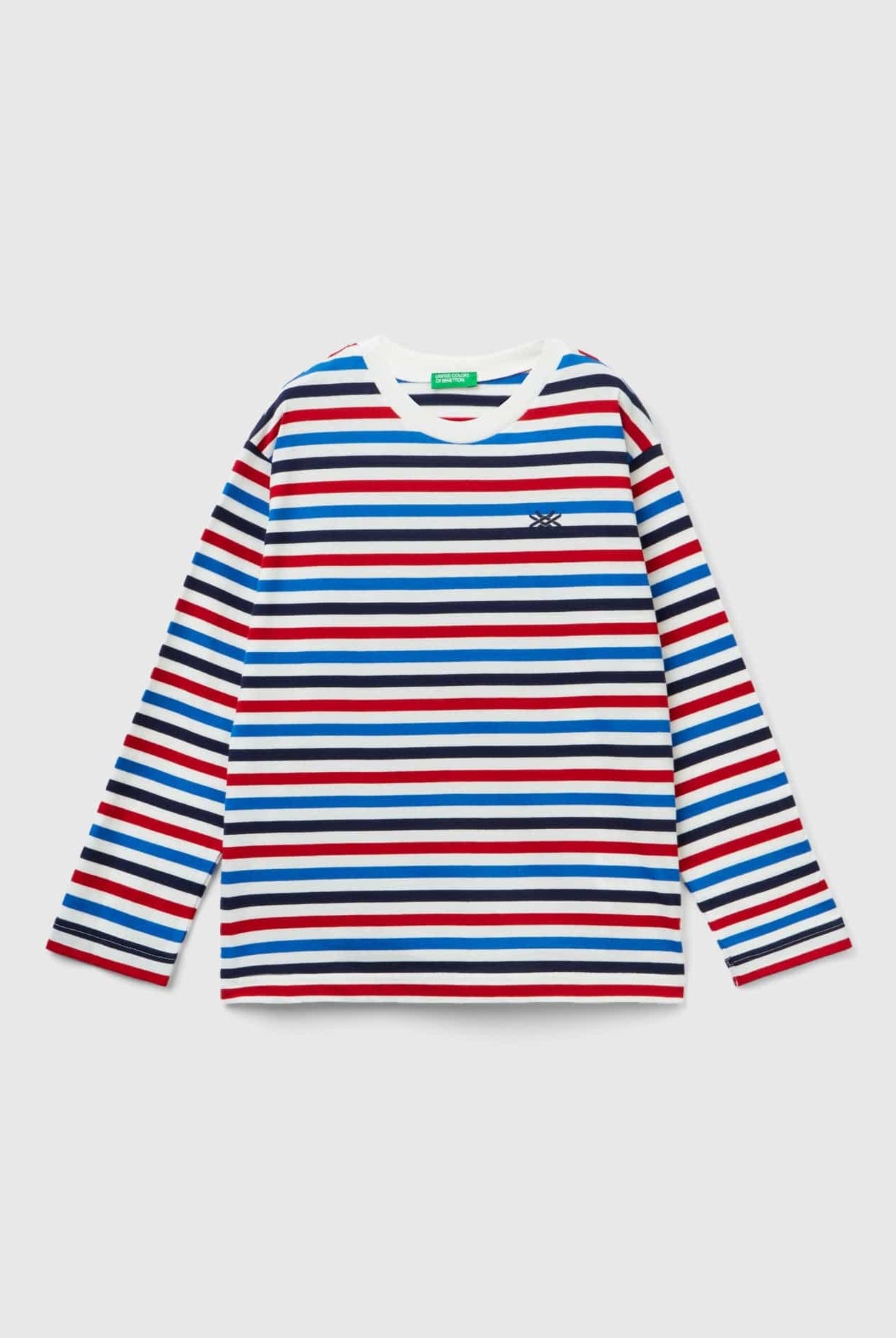يونايتد كولورز اوف بينيتون تيشيرت مخطط بالعرض بنسبة 100% قطن أطفالي
