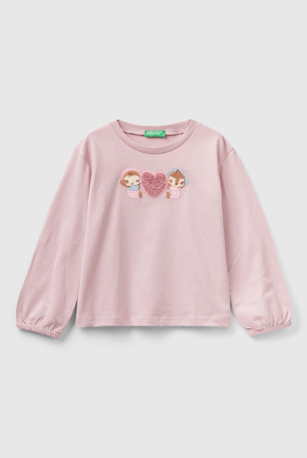 يونايتد كولورز اوف بينيتون تي شيرت بناتي مطبوع بمطاط