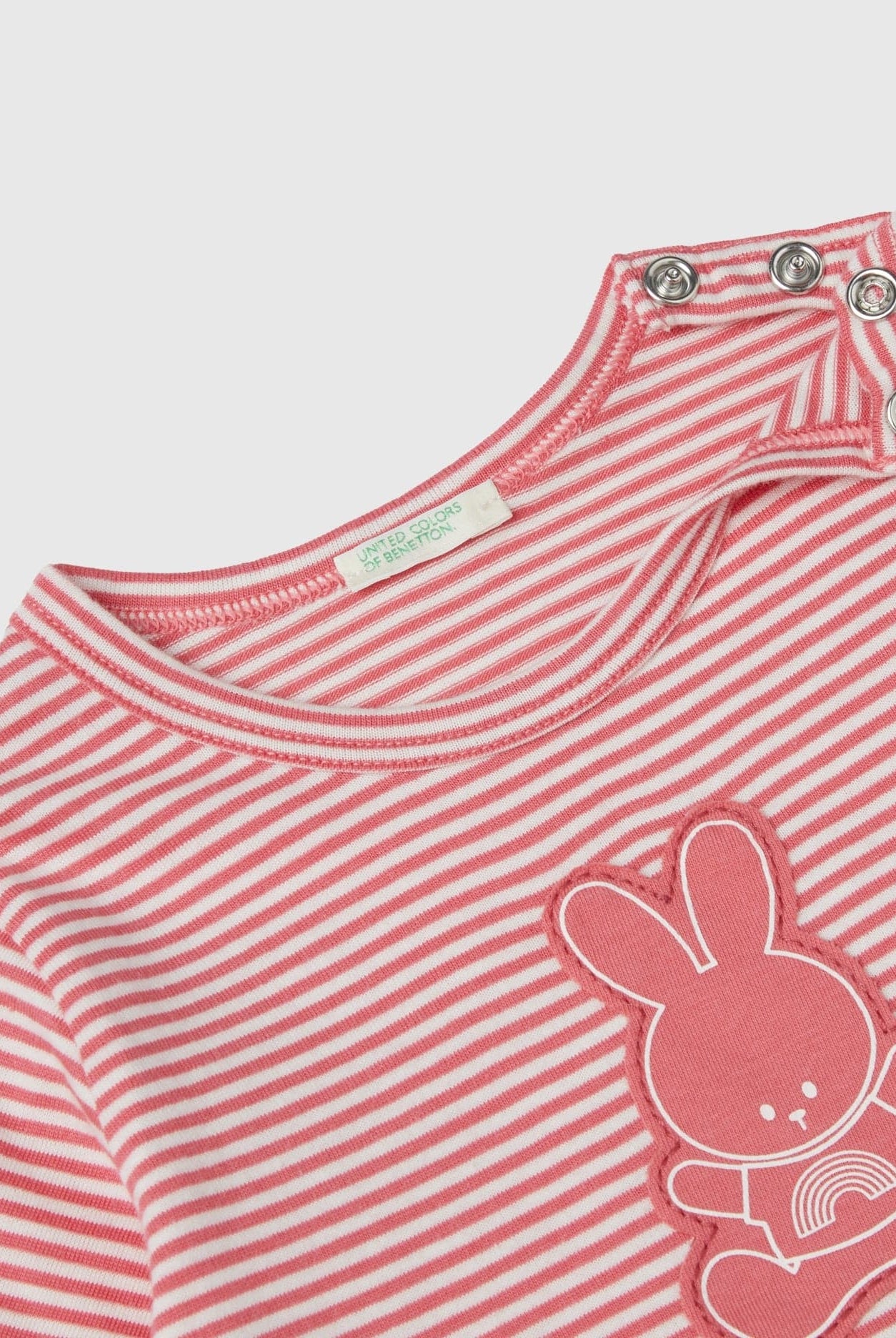 يونايتد كولورز اوف بينيتون طقم مواليد من القطن العضوي 100% برسمة قطة