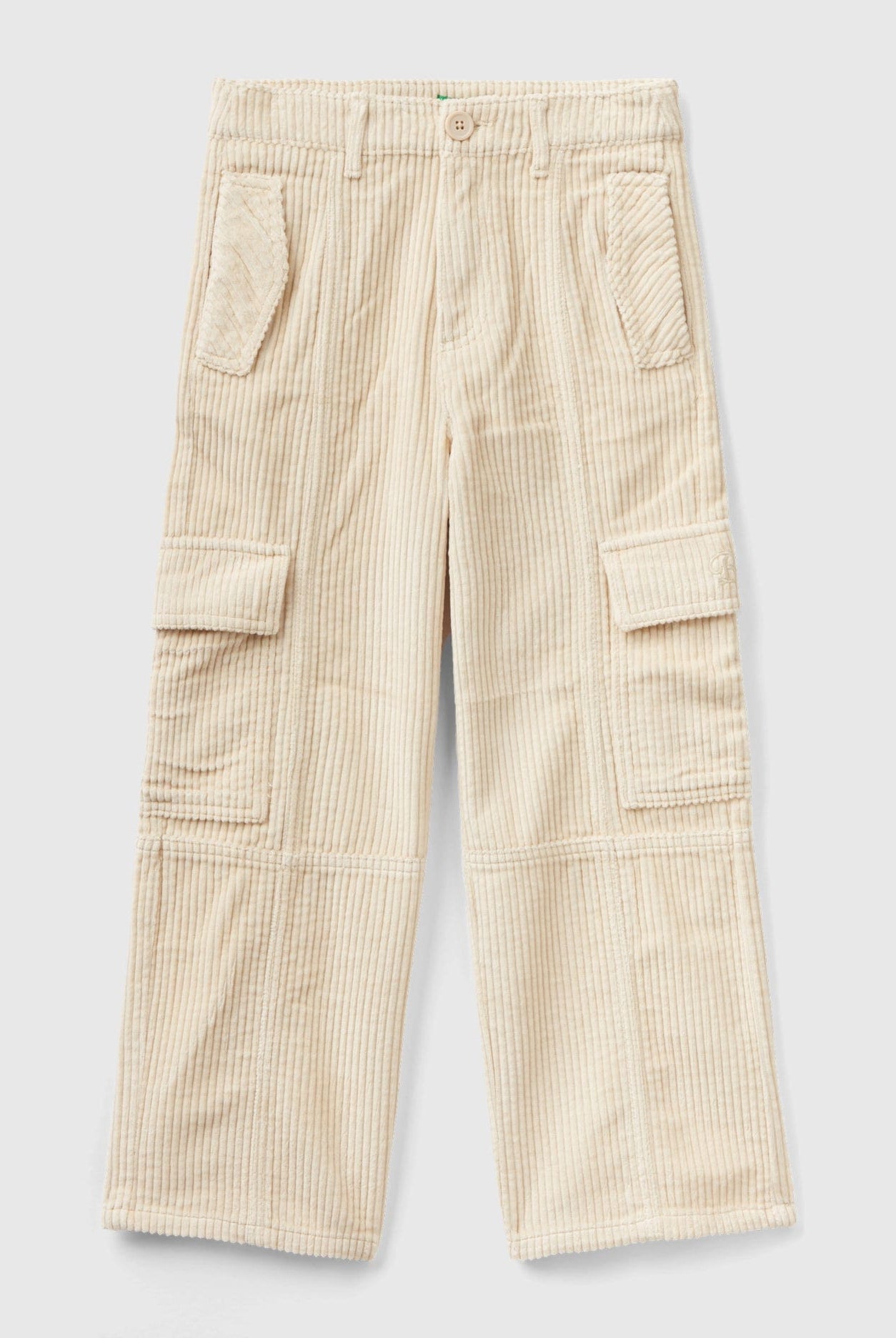 يونايتد كولورز اوف بينيتون بنطلون قطيفة واسع الساق مع جيب كارجو بناتي