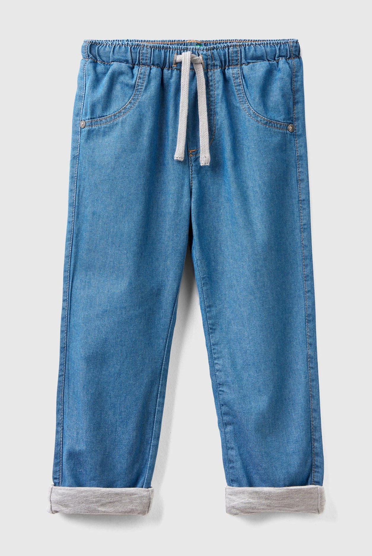 يونايتد كولورز اوف بينيتون بنطال رياضي اطفالي مبطن من الدنيم الخفيف