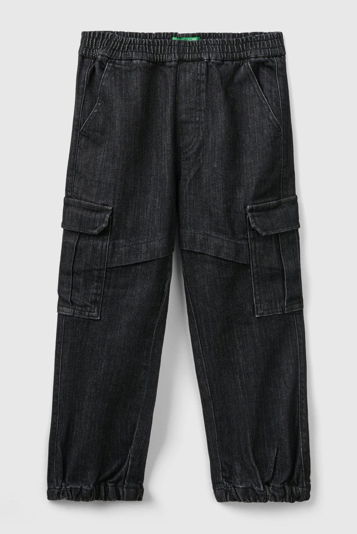 يونايتد كولورز اوف بينيتون بنطلون جينز اطفالي بقصة جوغر بجيوب