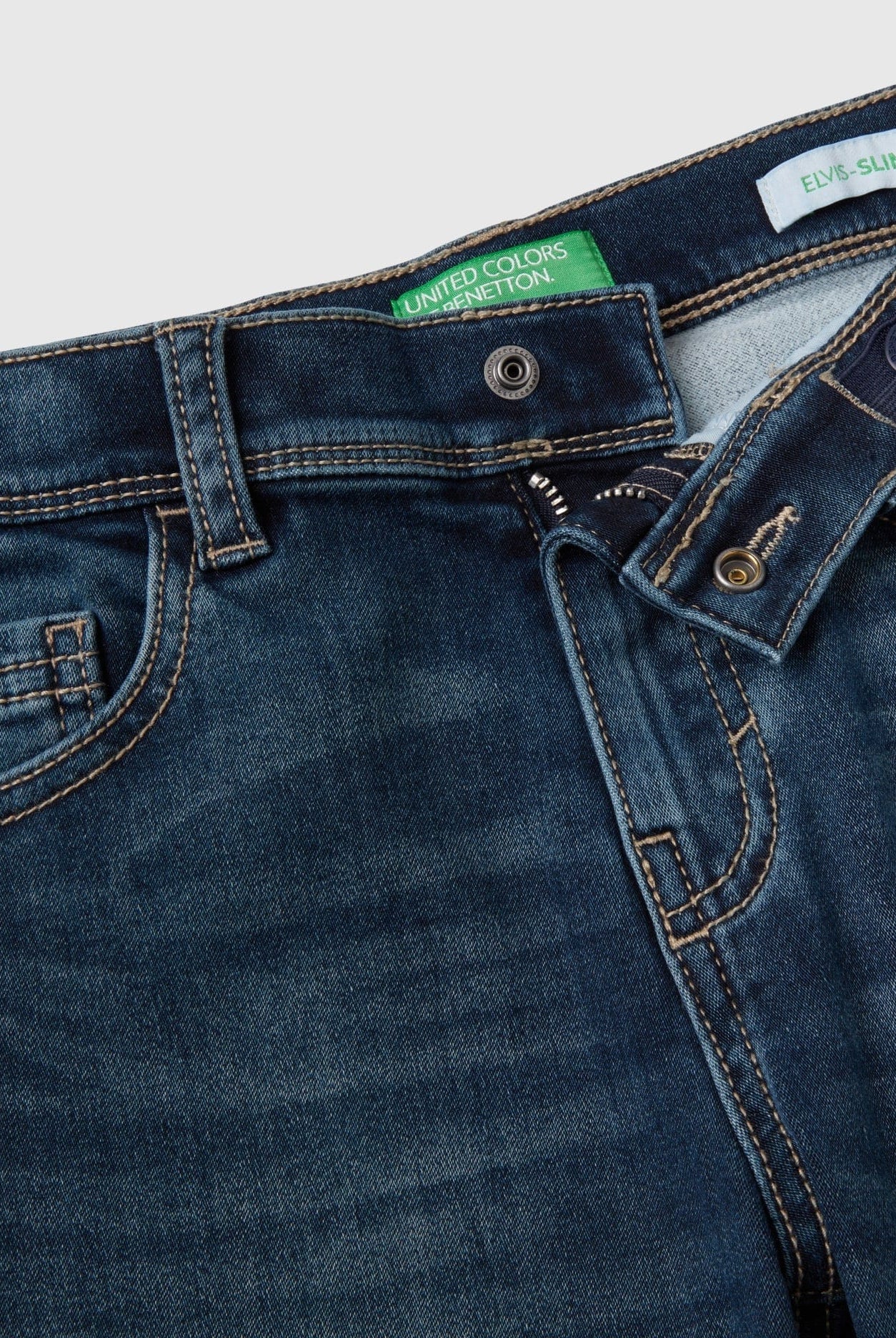 يونايتد كولورز اوف بينيتون بنطلون جينز أزرق سكيني للأطفال