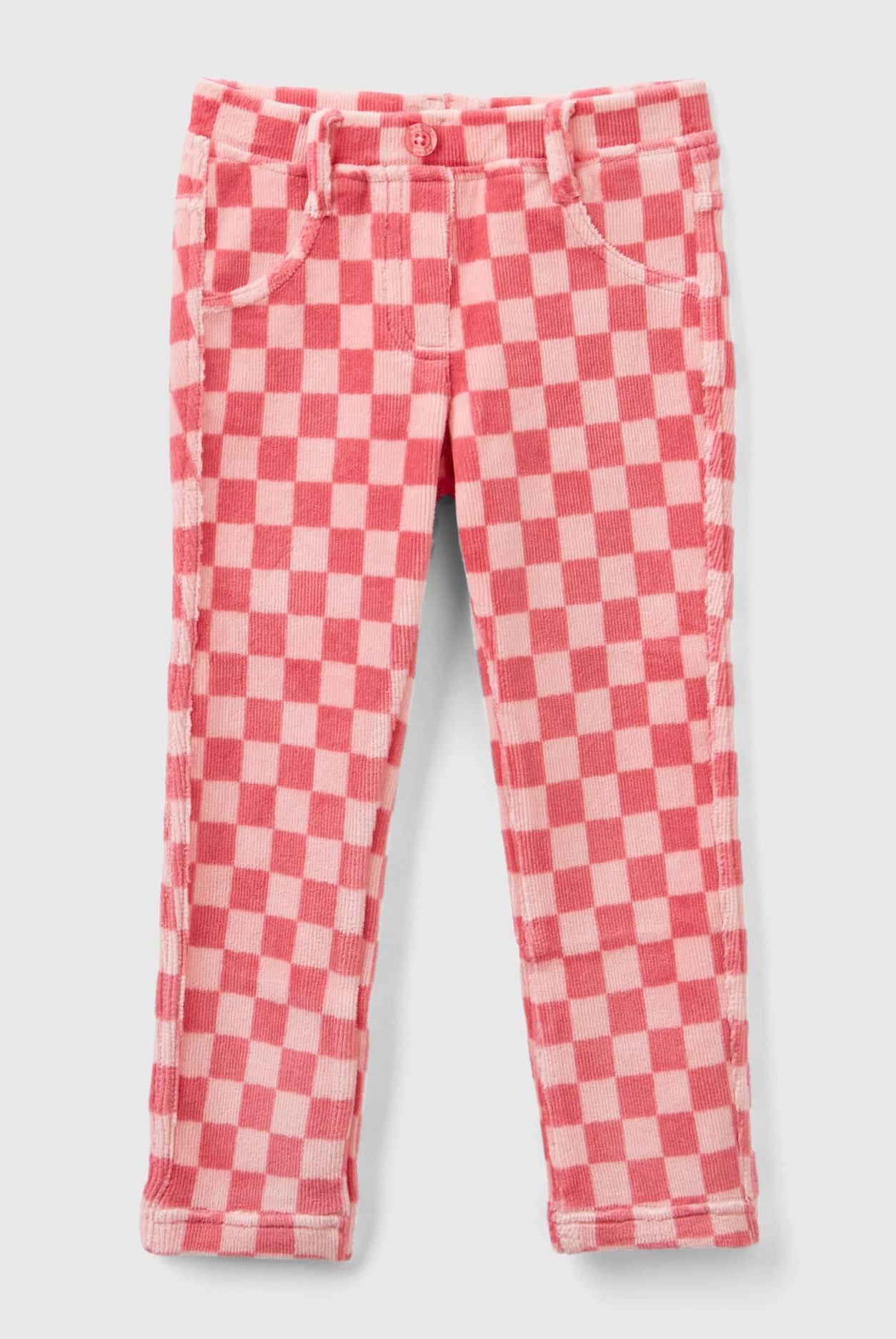 يونايتد كولورز اوف بينيتون بنطلون جينز وردي بطبعة فيونكة بناتي