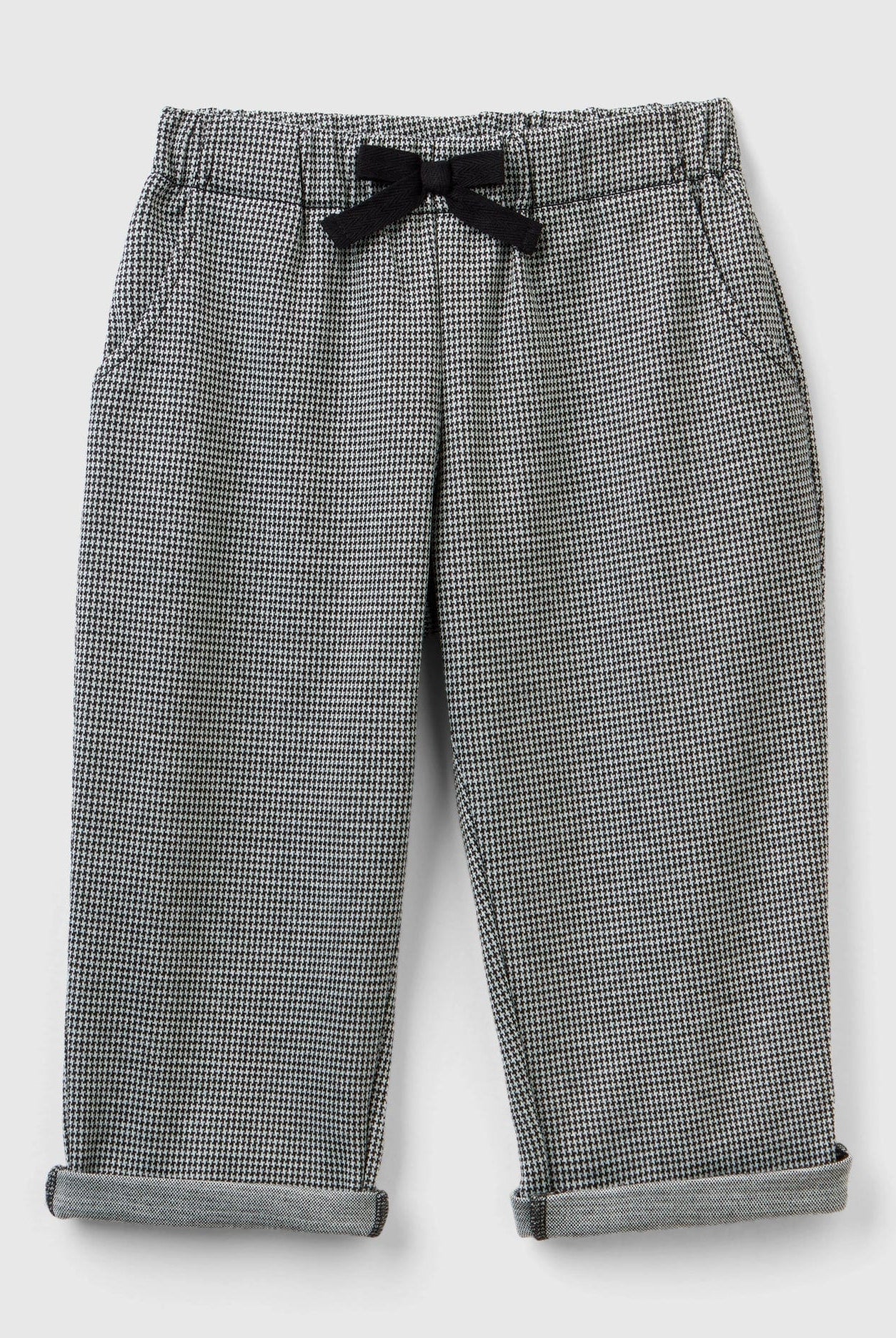 يونايتد كولورز اوف بينيتون بنطلون بناتي بنقشة هاوندستوث بفيونكة