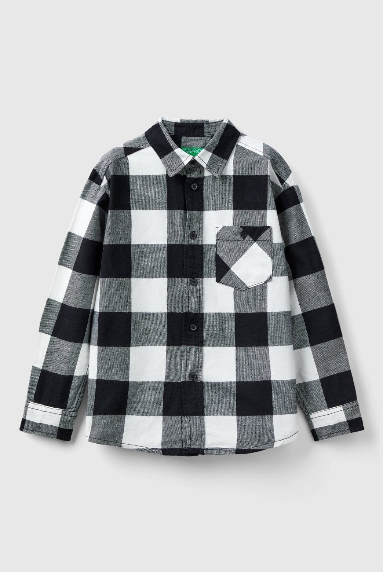 يونايتد كولورز اوف بينيتون قميص ولادي منقوش قطن