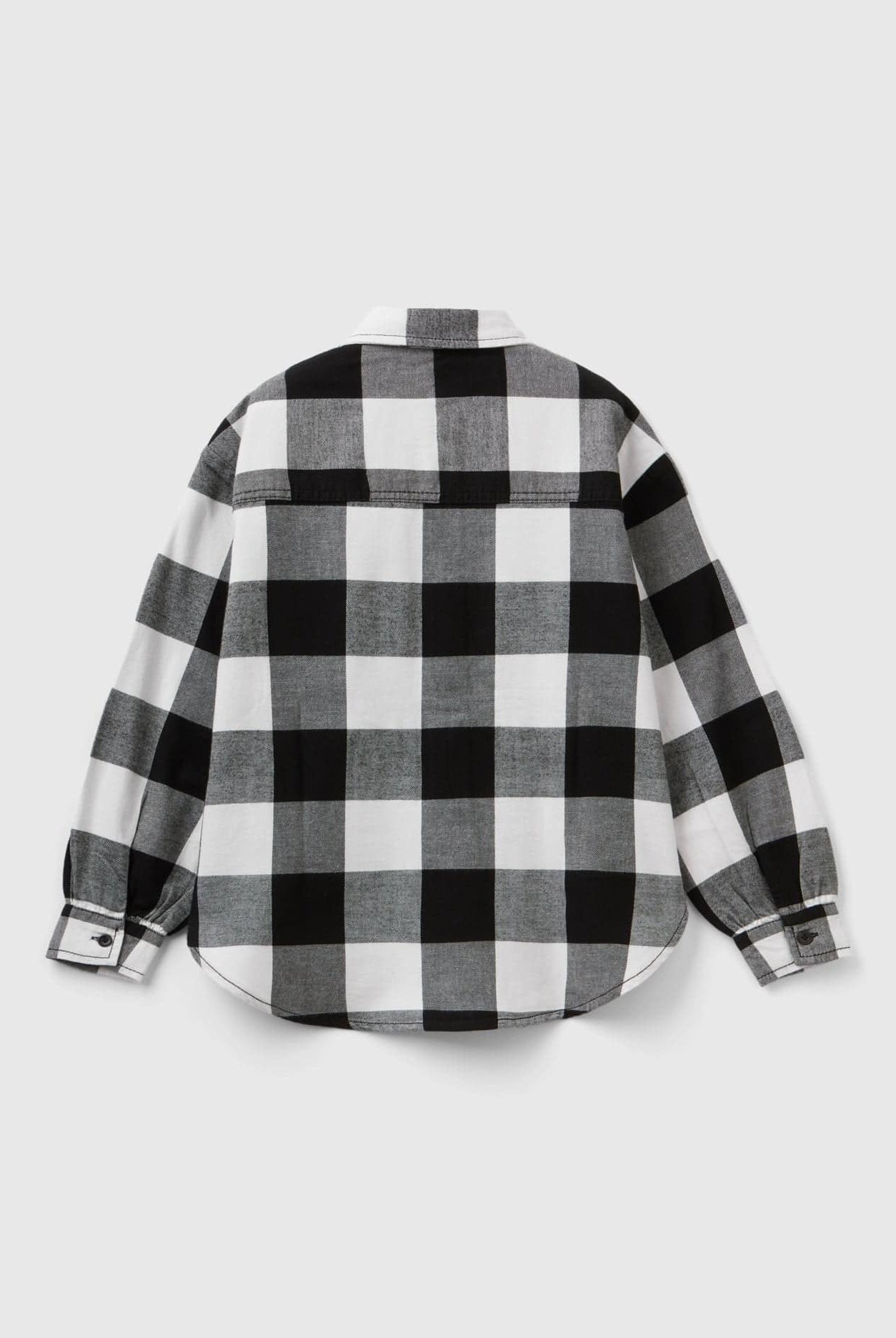 يونايتد كولورز اوف بينيتون قميص منقوش أوفر سايز أطفالي