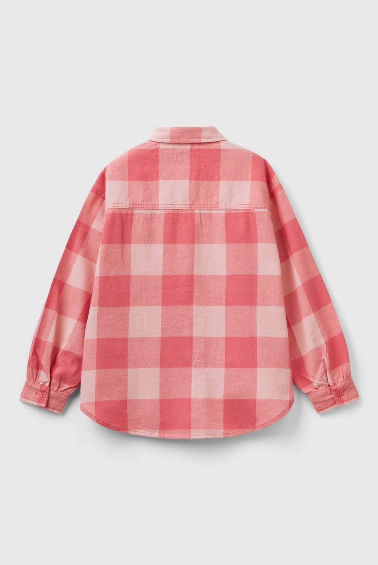 يونايتد كولورز اوف بينيتون قميص منقوش أوفر سايز أطفالي