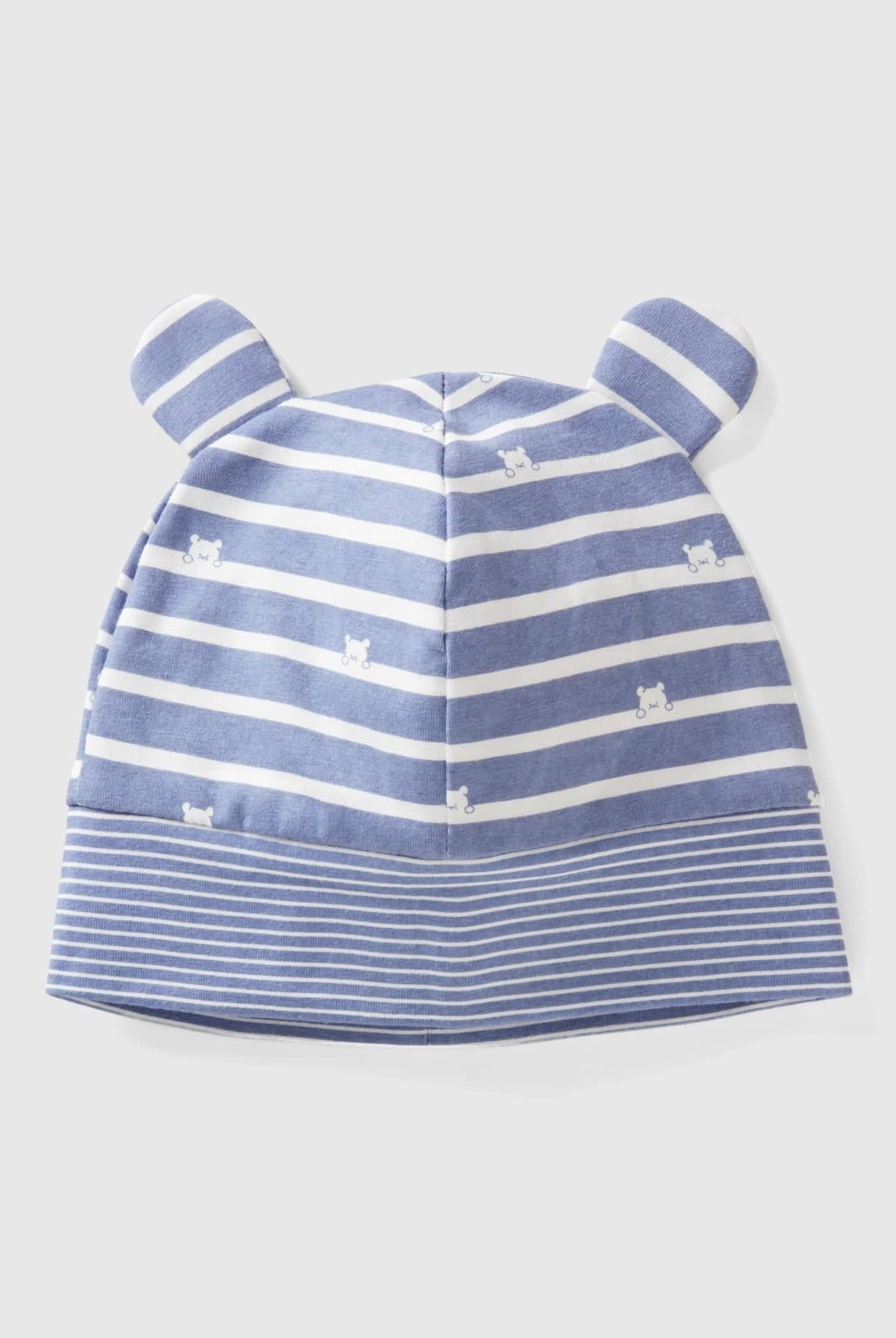 يونايتد كولورز اوف بينيتون قبعة بيبي من القطن مع آذان قطة