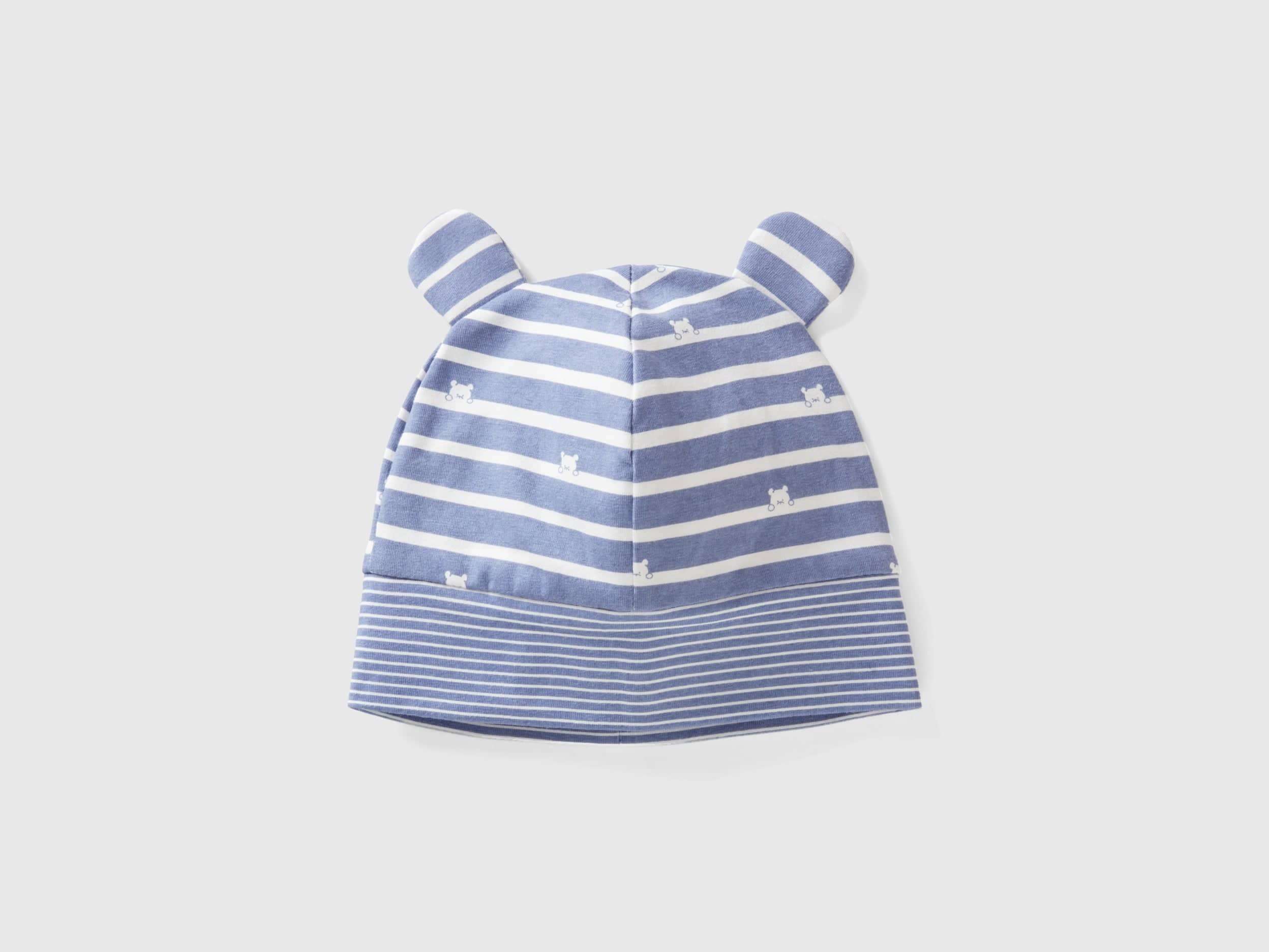 يونايتد كولورز اوف بينيتون قبعة بيبي من القطن مع آذان قطة