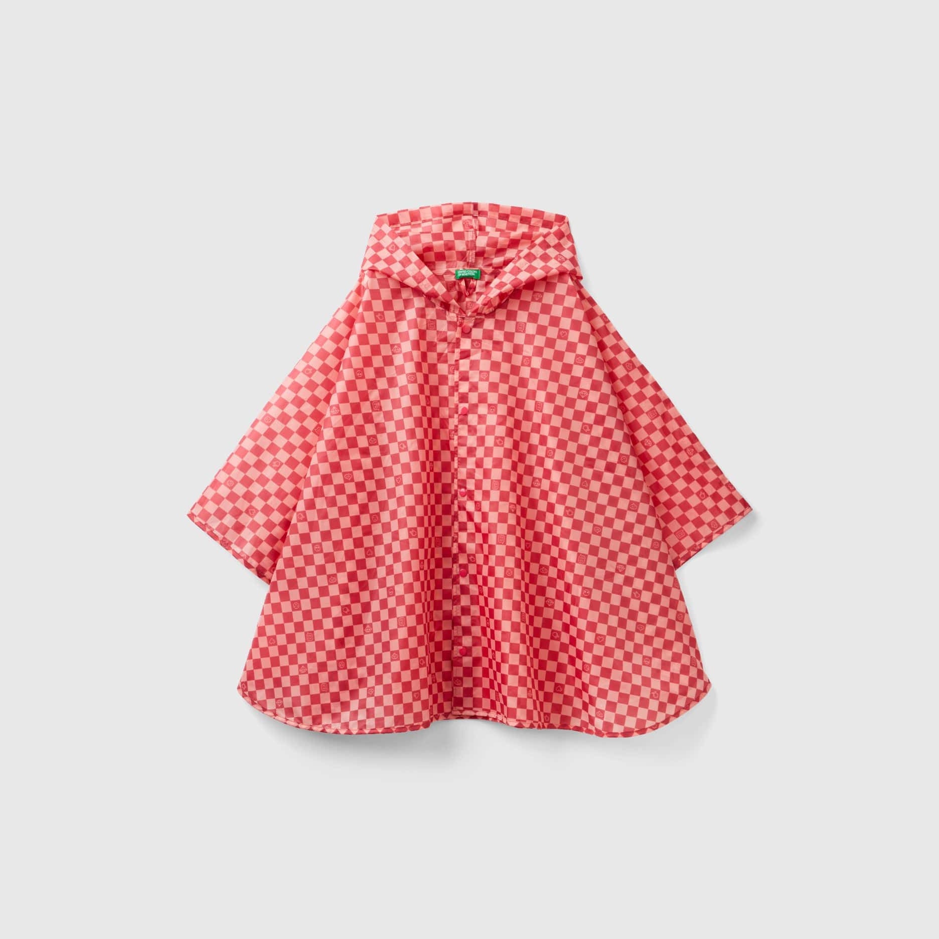 يونايتد كولورز اوف بينيتون عبائة مطر مع قلنسوة