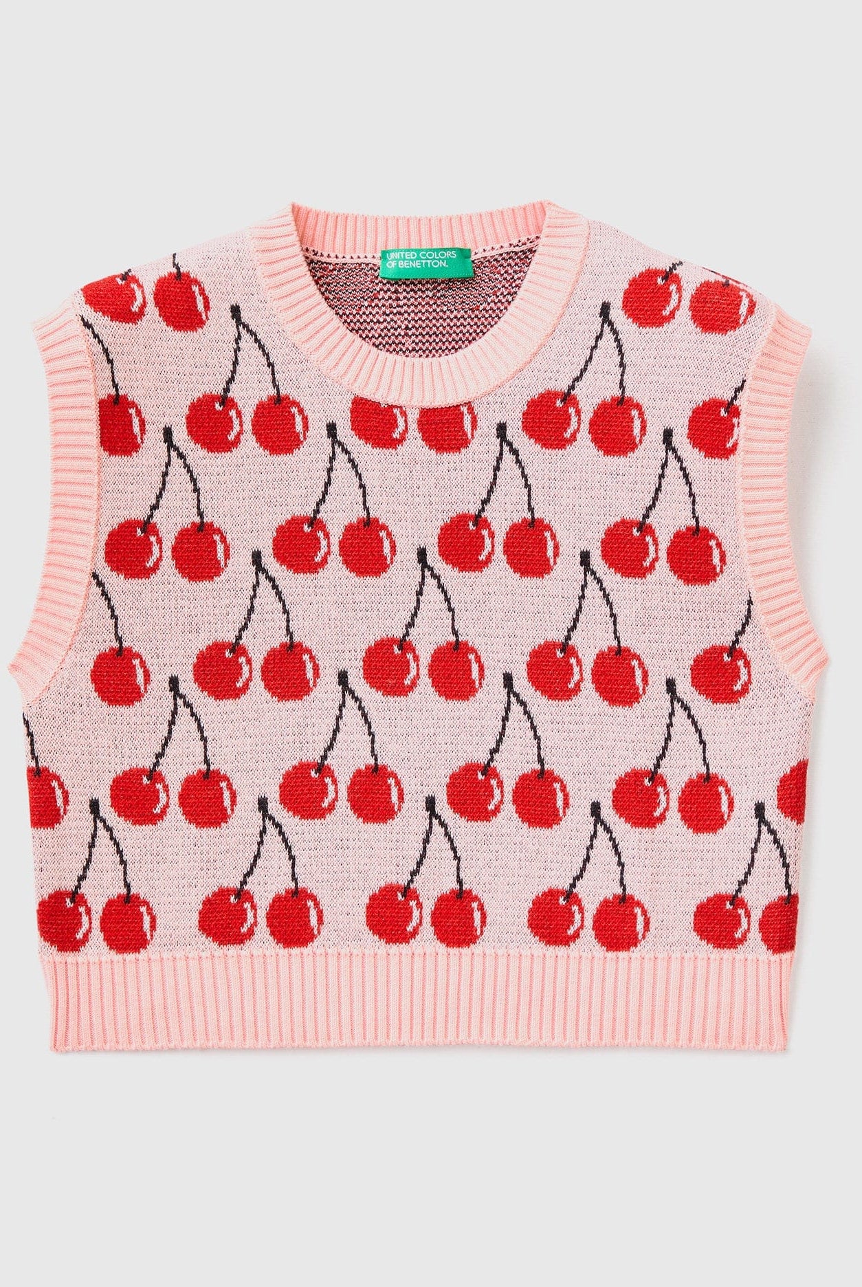 يونايتد كولورز اوف بينيتون بلوفر بنقشة فواكه مزين بالكرز كت اطفالي