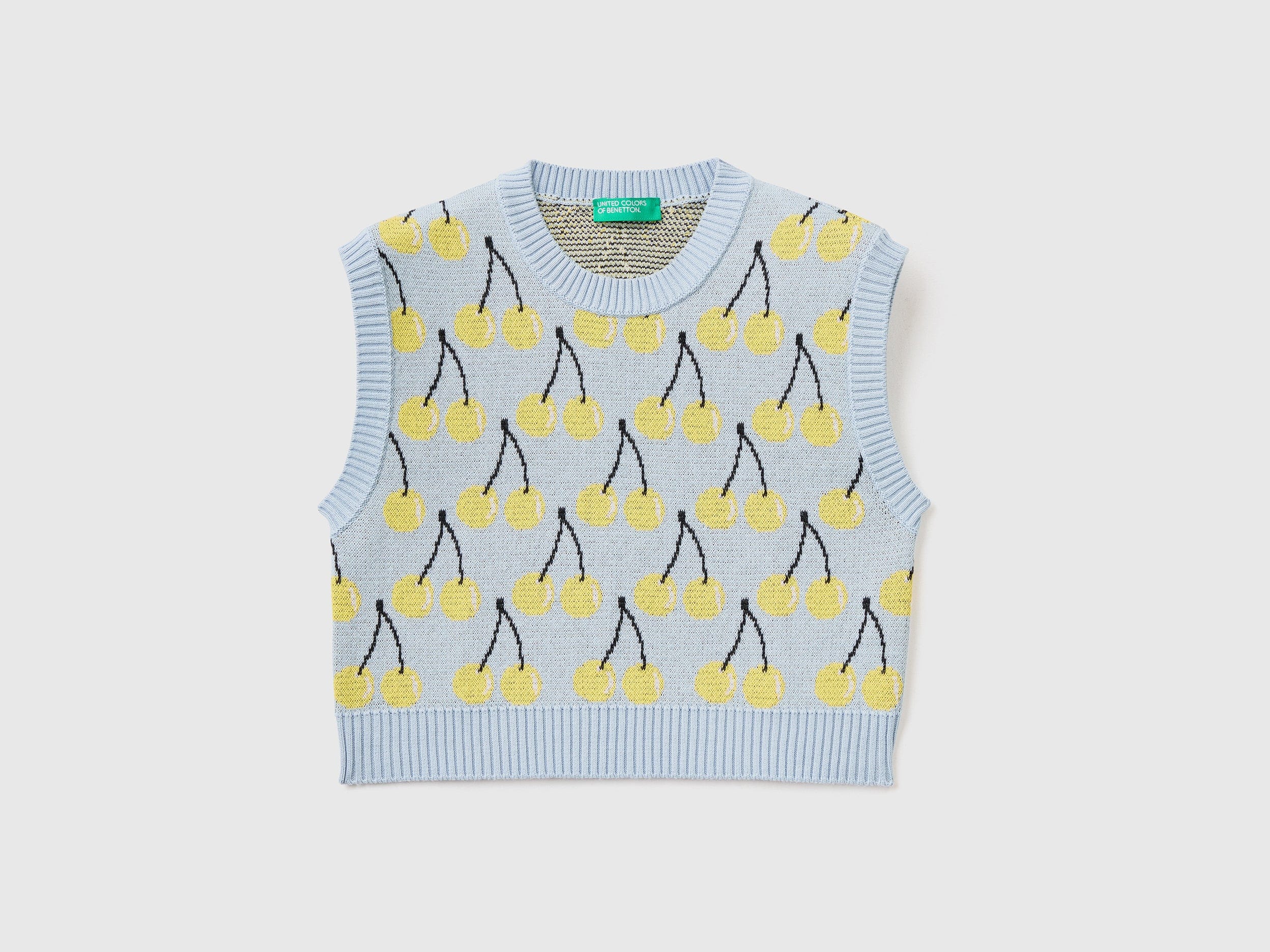 يونايتد كولورز اوف بينيتون بلوفر بنقشة فواكه مزين بالكرز كت اطفالي