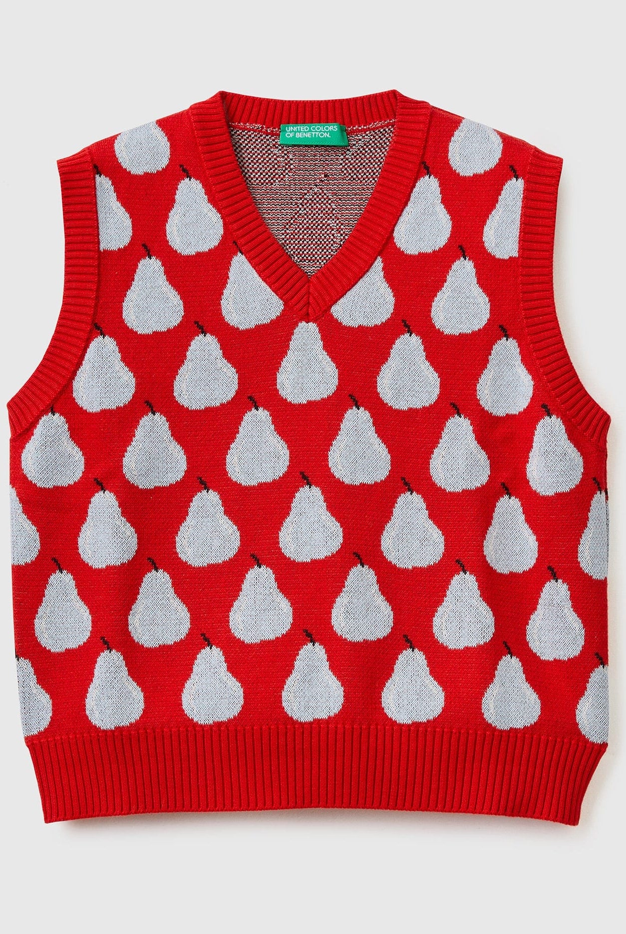 يونايتد كولورز اوف بينيتون بلوفر بنقشة فواكه كرز بدون أكمام اطفالي