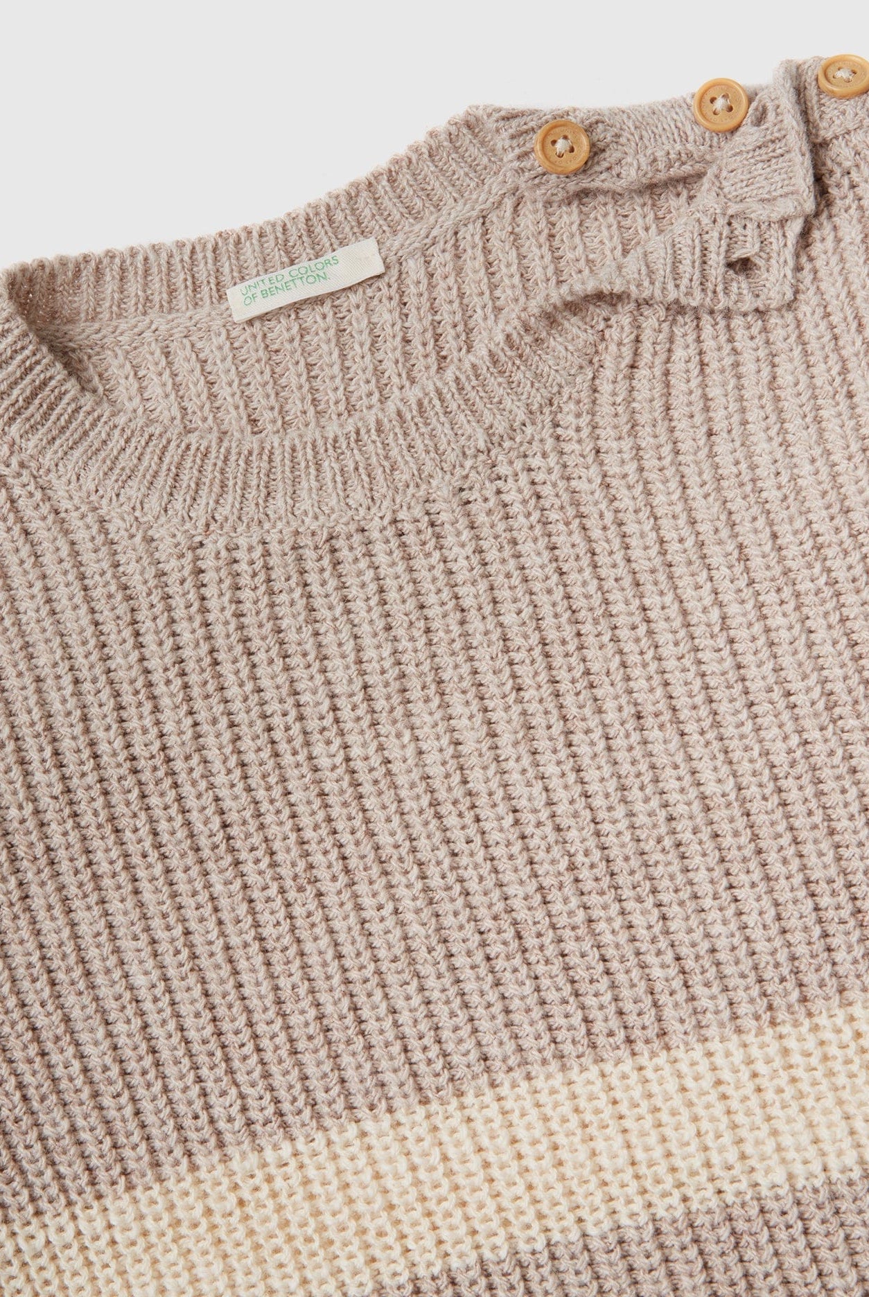 يونايتد كولورز اوف بينيتون بلوفر من خليط القطن كم طويل رضع أطفال