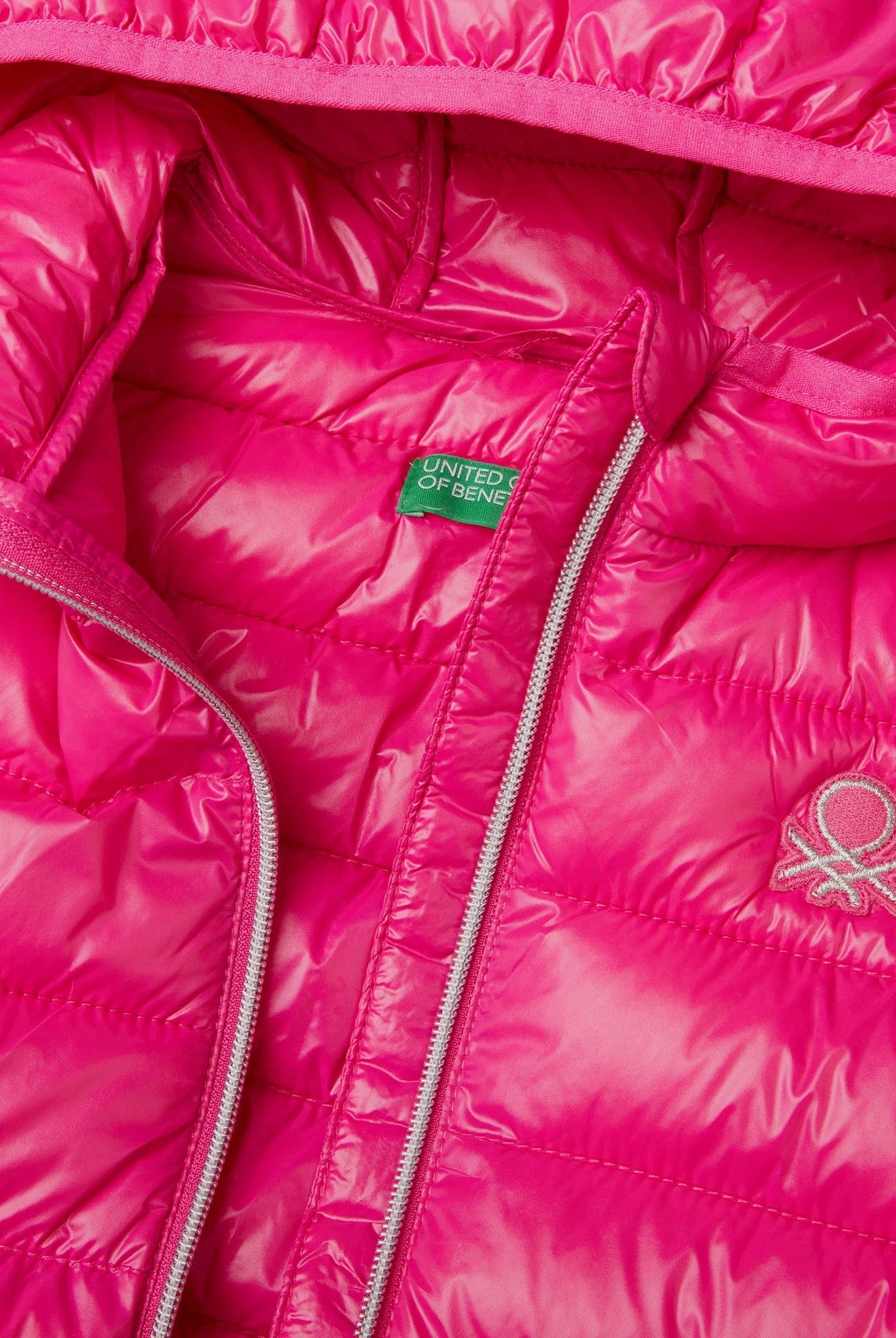 يونايتد كولورز اوف بينيتون سترة بافر بناتي بغطاء رأس