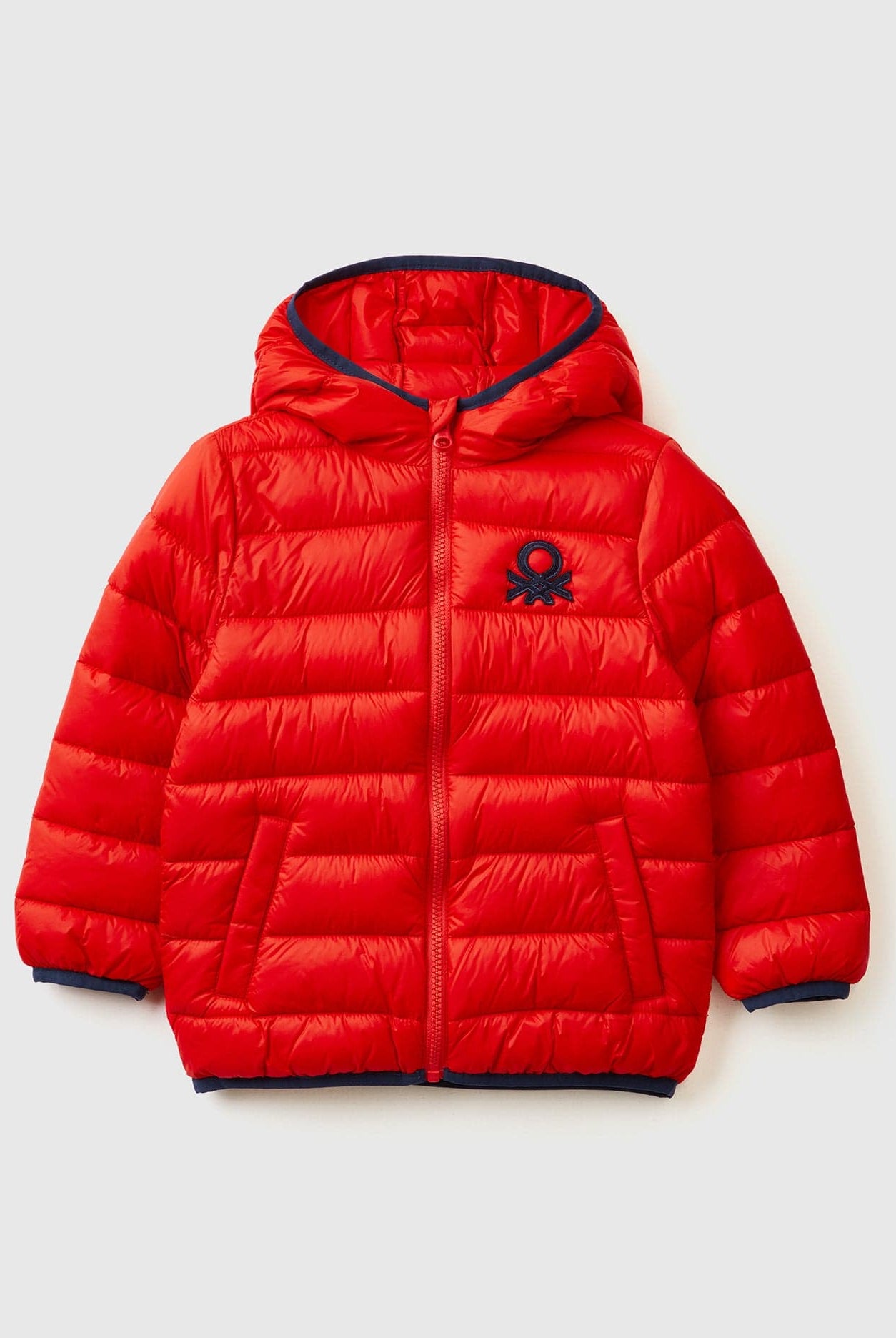 يونايتد كولورز اوف بينيتون جاكيت مقاوم للمطر نايلون بسحاب بف أطفالي