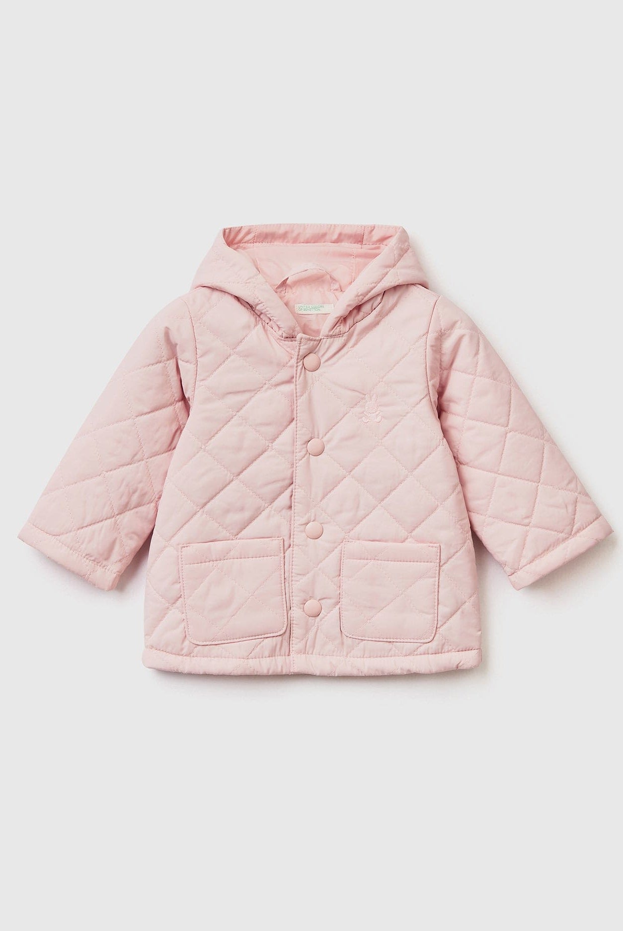 يونايتد كولورز اوف بينيتون جاكيت رضع مبطن بغطاء للؤرأس