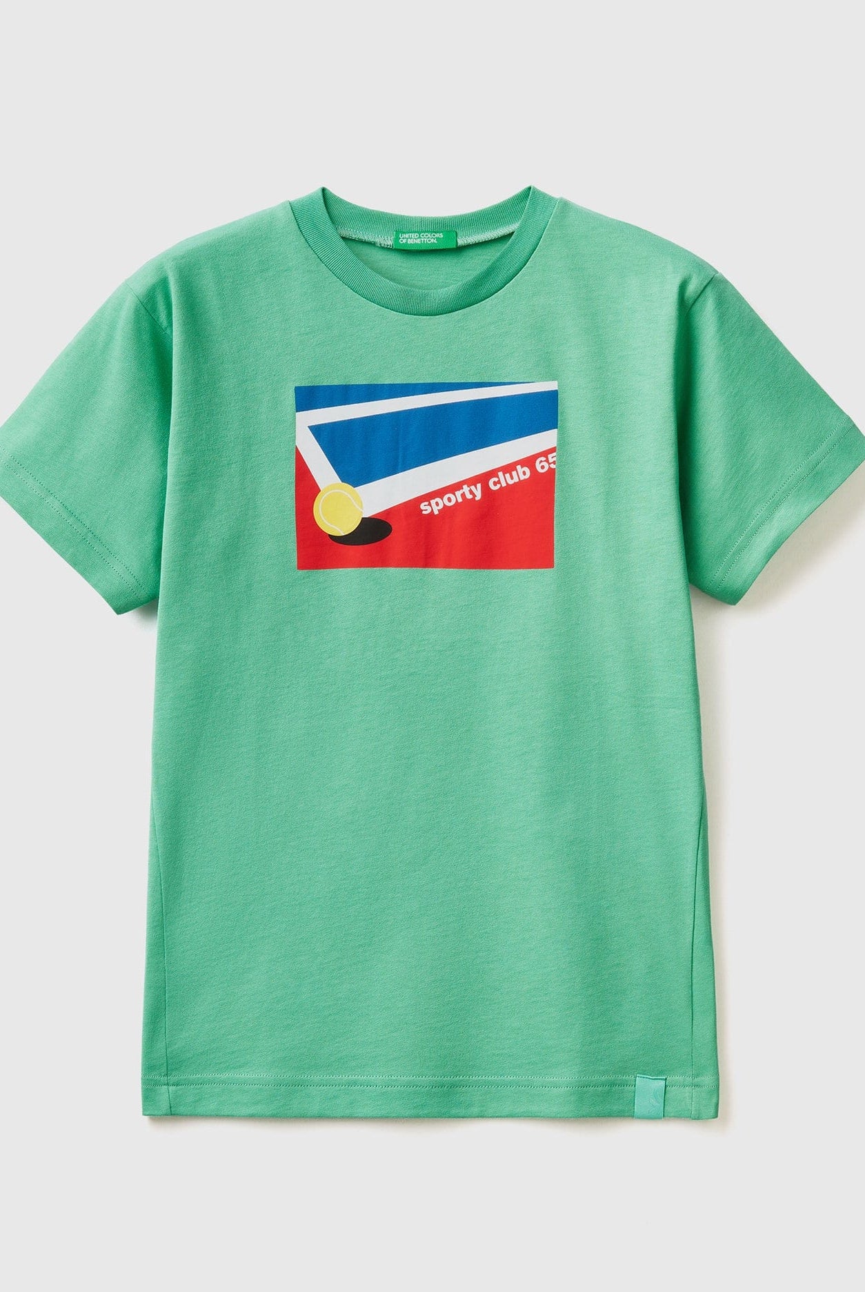 يونايتد كولورز اوف بينيتون تي شيرت بطبعة تنس نص كم أطفالي