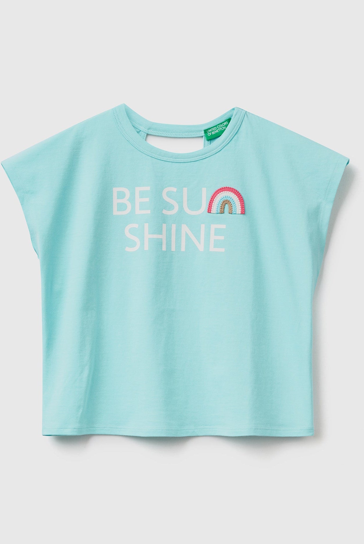 يونايتد كولورز اوف بينيتون توب بطبعة أمامية كم قصير أطفالي