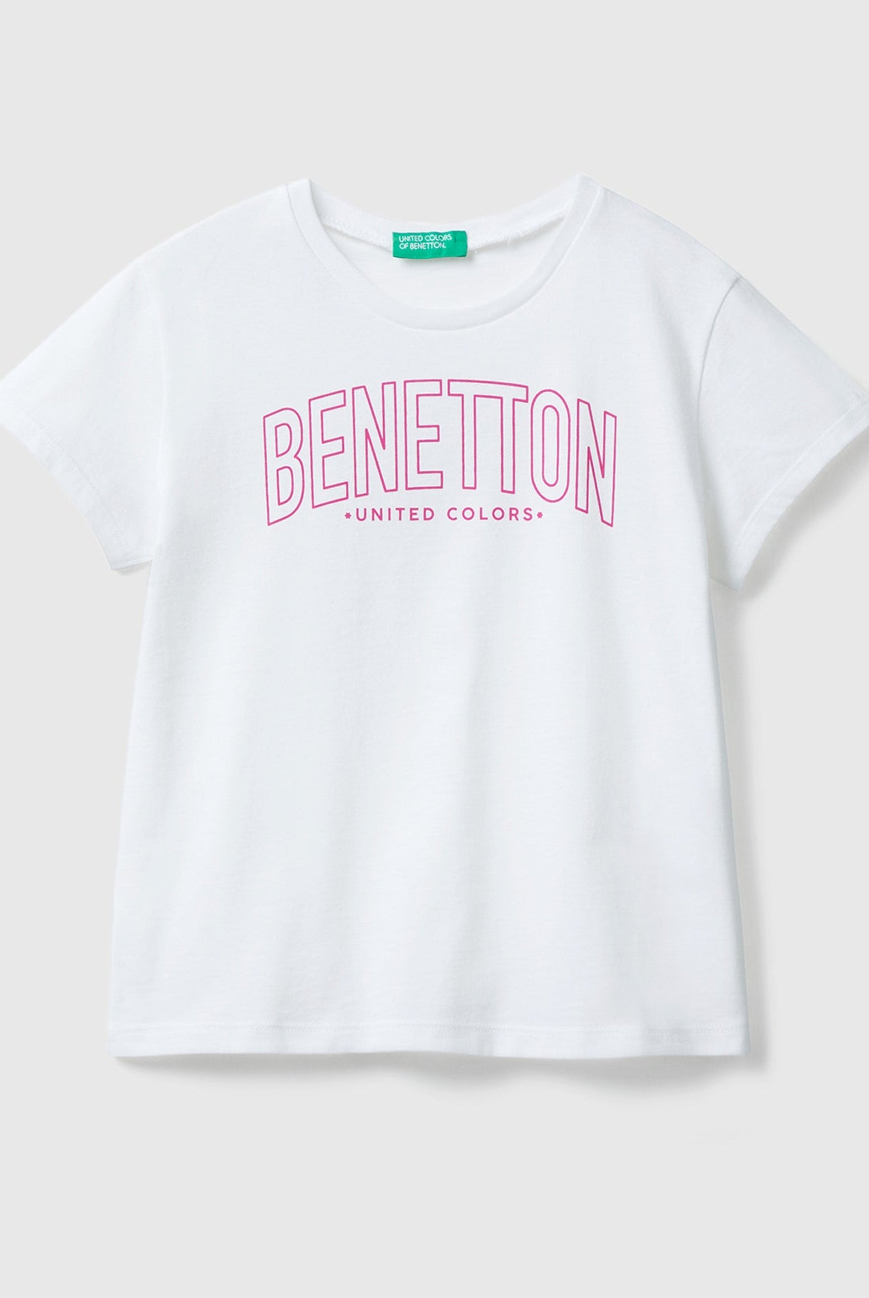 يونايتد كولورز اوف بينيتون تيشيرت قطن بنسبة 100% مع شعار أطفالي