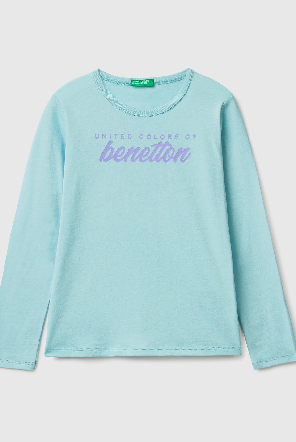يونايتد كولورز اوف بينيتون تيشيرت بناتي قطن بأكمام طويلة 100%