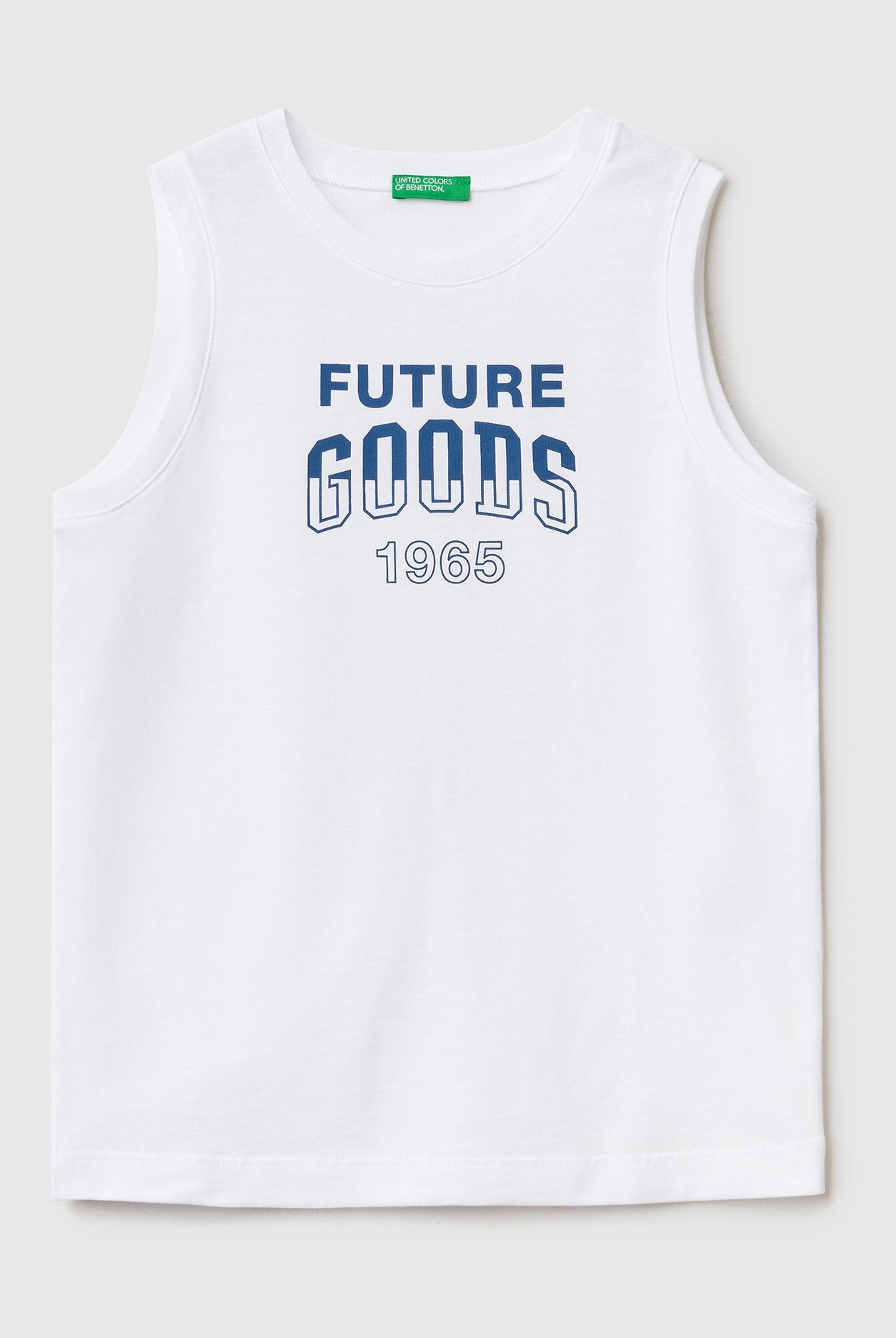 يونايتد كولورز اوف بينيتون توب بطباعة نصوص أمامية بدون كم أطفالي