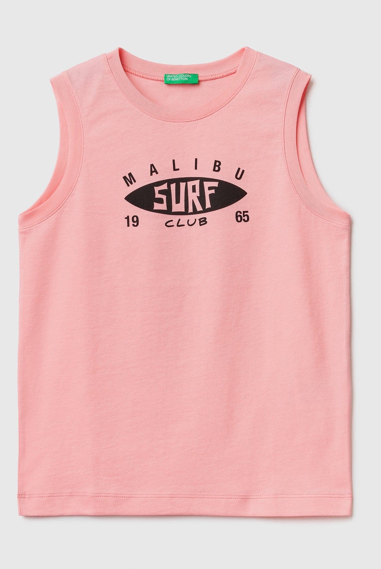 يونايتد كولورز اوف بينيتون توب بطباعة نصوص أمامية بدون كم أطفالي