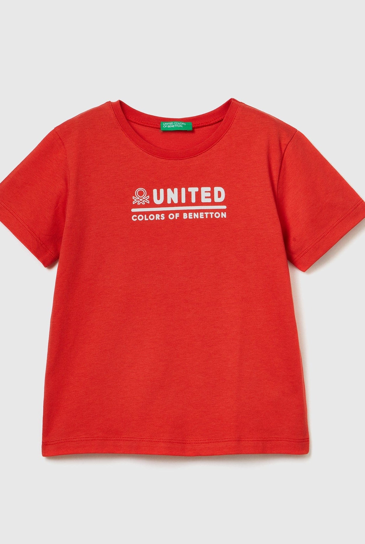 يونايتد كولورز اوف بينيتون تيشيرت قطن بنسبة 100% مع شعار أطفالي