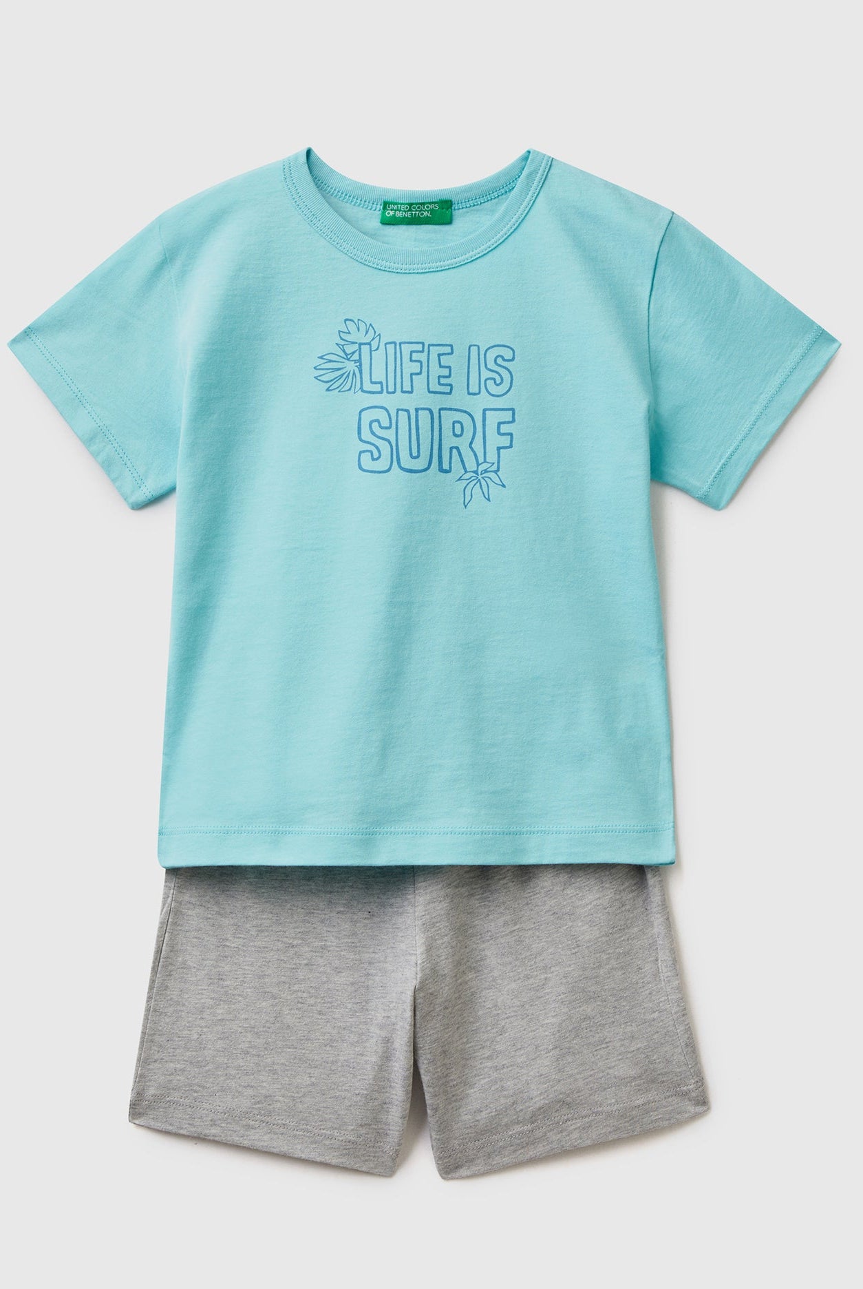 يونايتد كولورز اوف بينيتون طقم تي شيرت نص كم وشورت أطفالي
